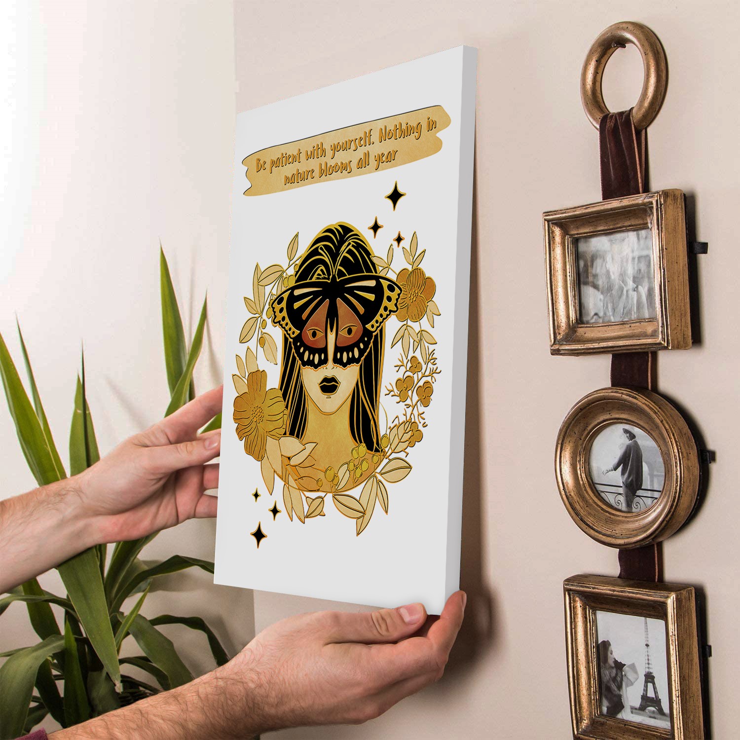 Be Patient with Yourself Hippie Mental Health Wall Art - Image 3