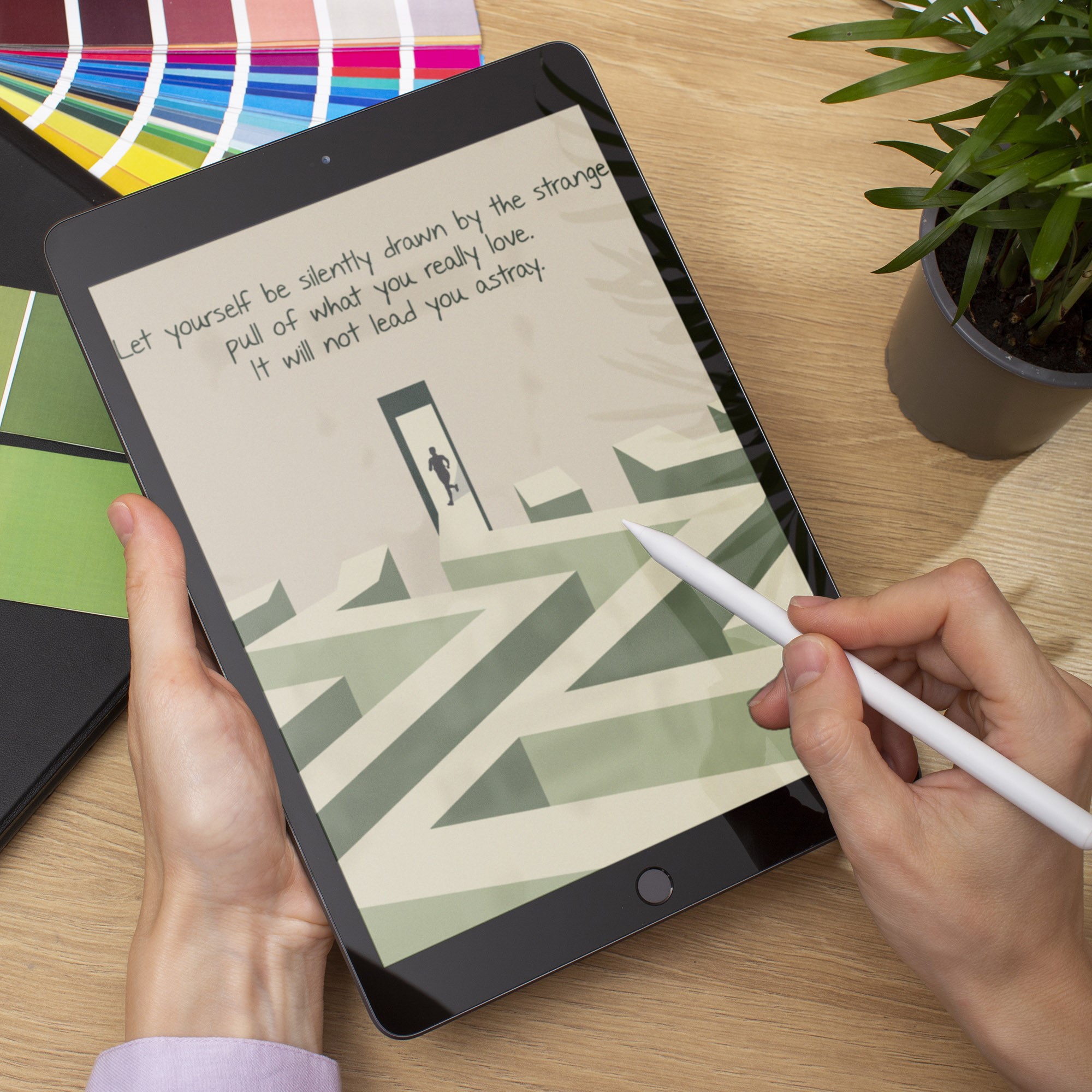 Be Silently Drawn Inspirational Rumi Quote Wall Art - Image 3