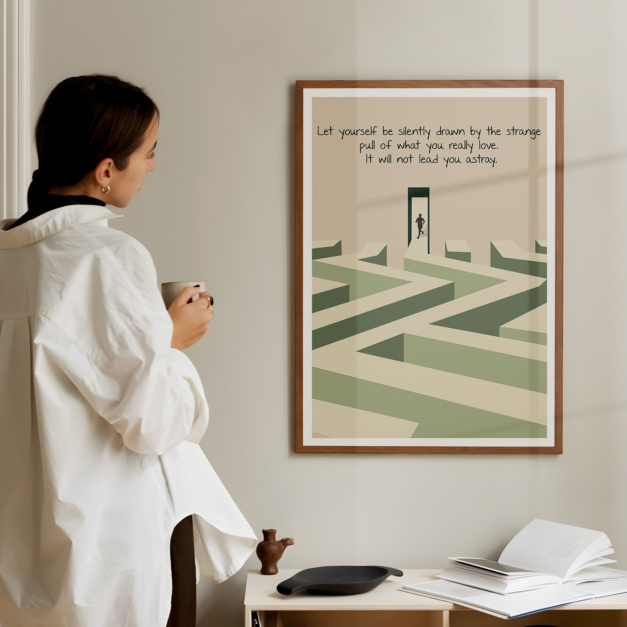 Be Silently Drawn Inspirational Rumi Quote Wall Art - Image 4