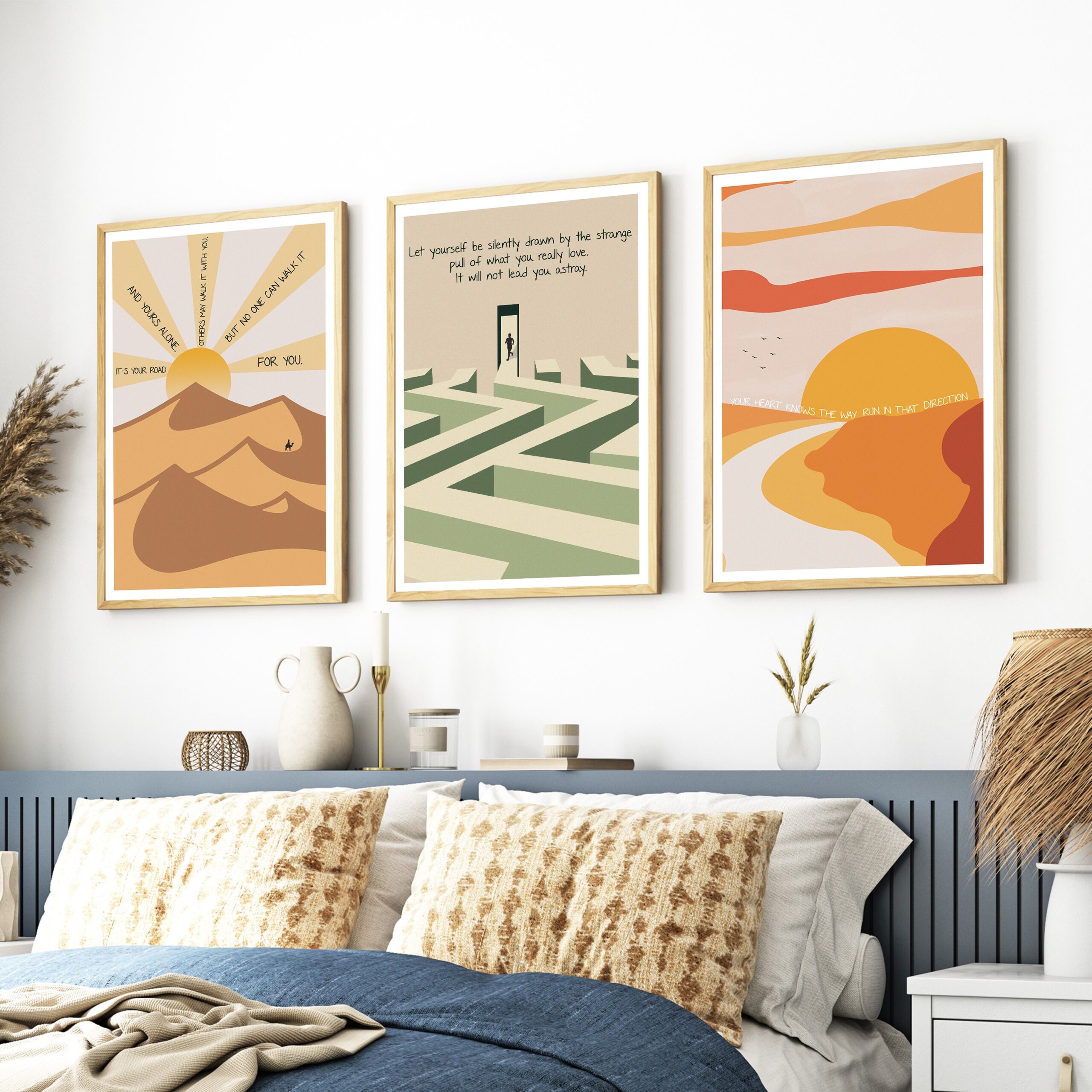 Be Silently Drawn Inspirational Rumi Quote Wall Art - Image 7