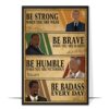 Be Strong Motivational Men Hand-drawn Wall Art