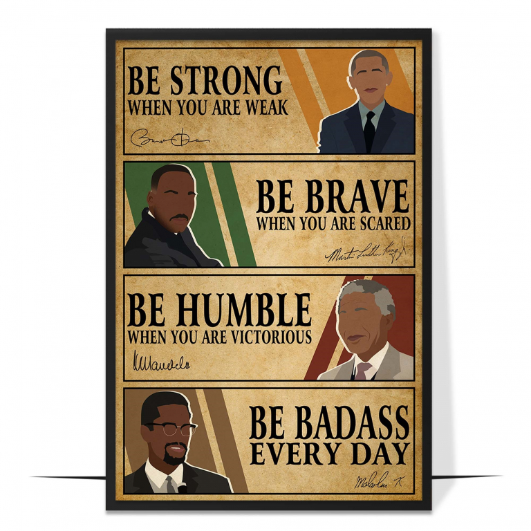 Be Strong Motivational Men Hand-drawn Wall Art