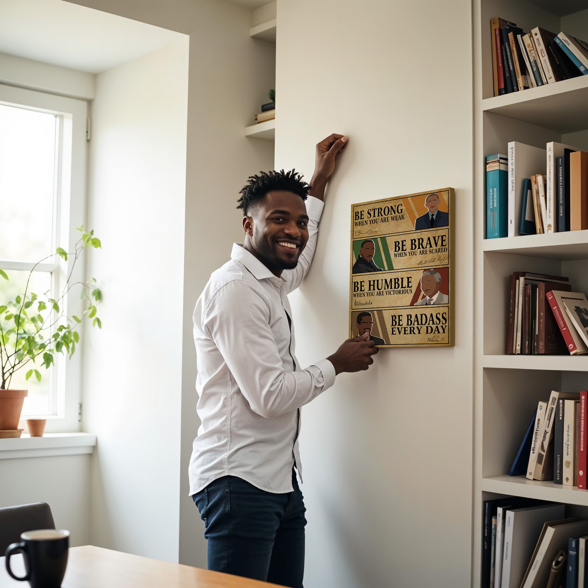 Be Strong Men Motivational Quote Wall Art - Image 4