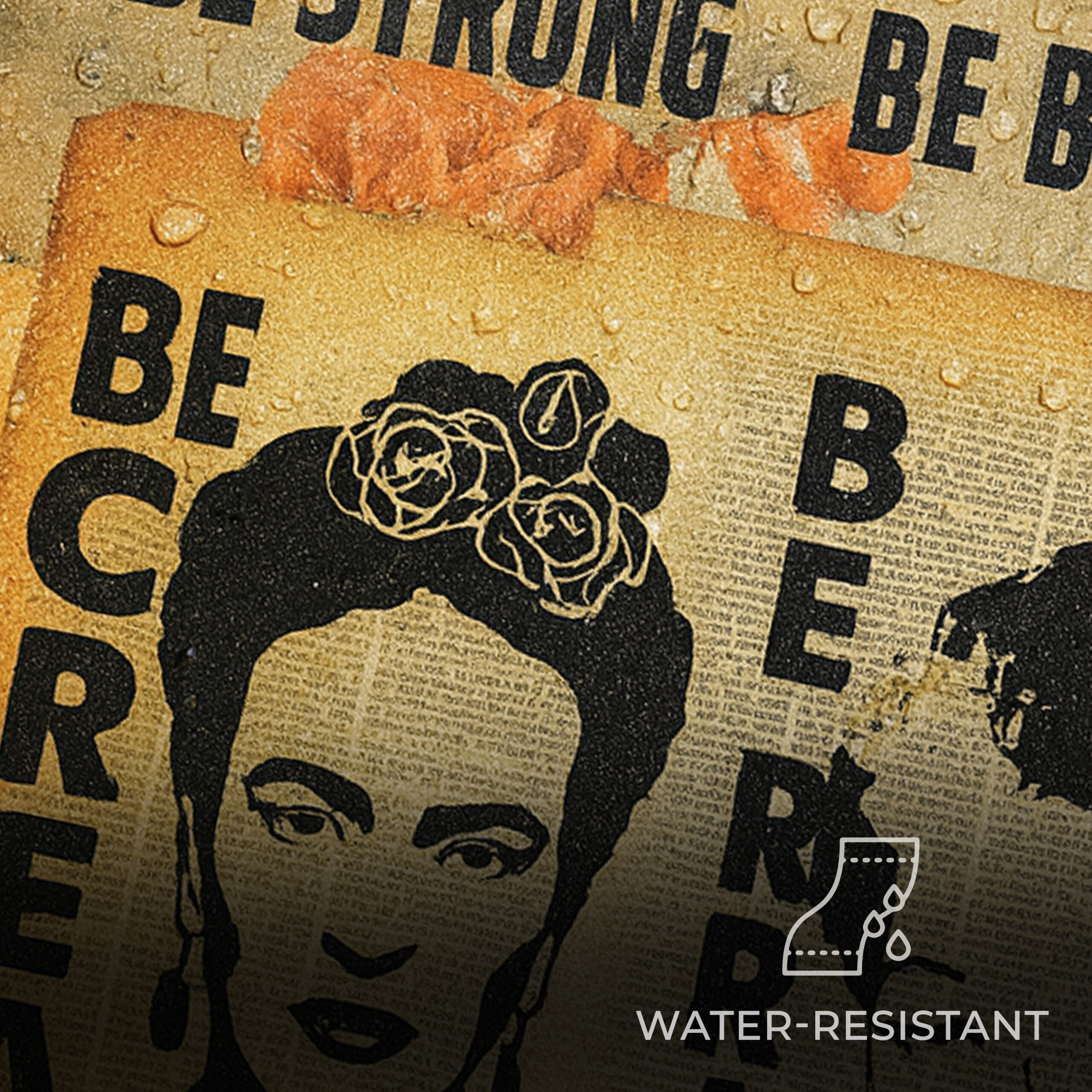 Be Strong Women Inspirational Unframed 16x24in Laminated Hand-drawn Wall Art - Image 5