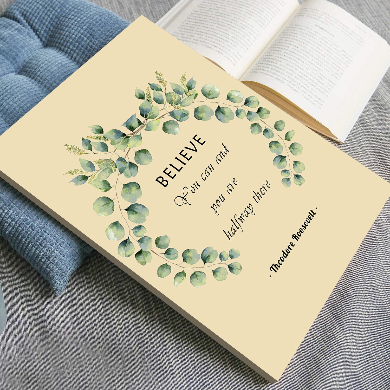 Believe Growth Mindset Motivational Quote Wall Art - Image 4