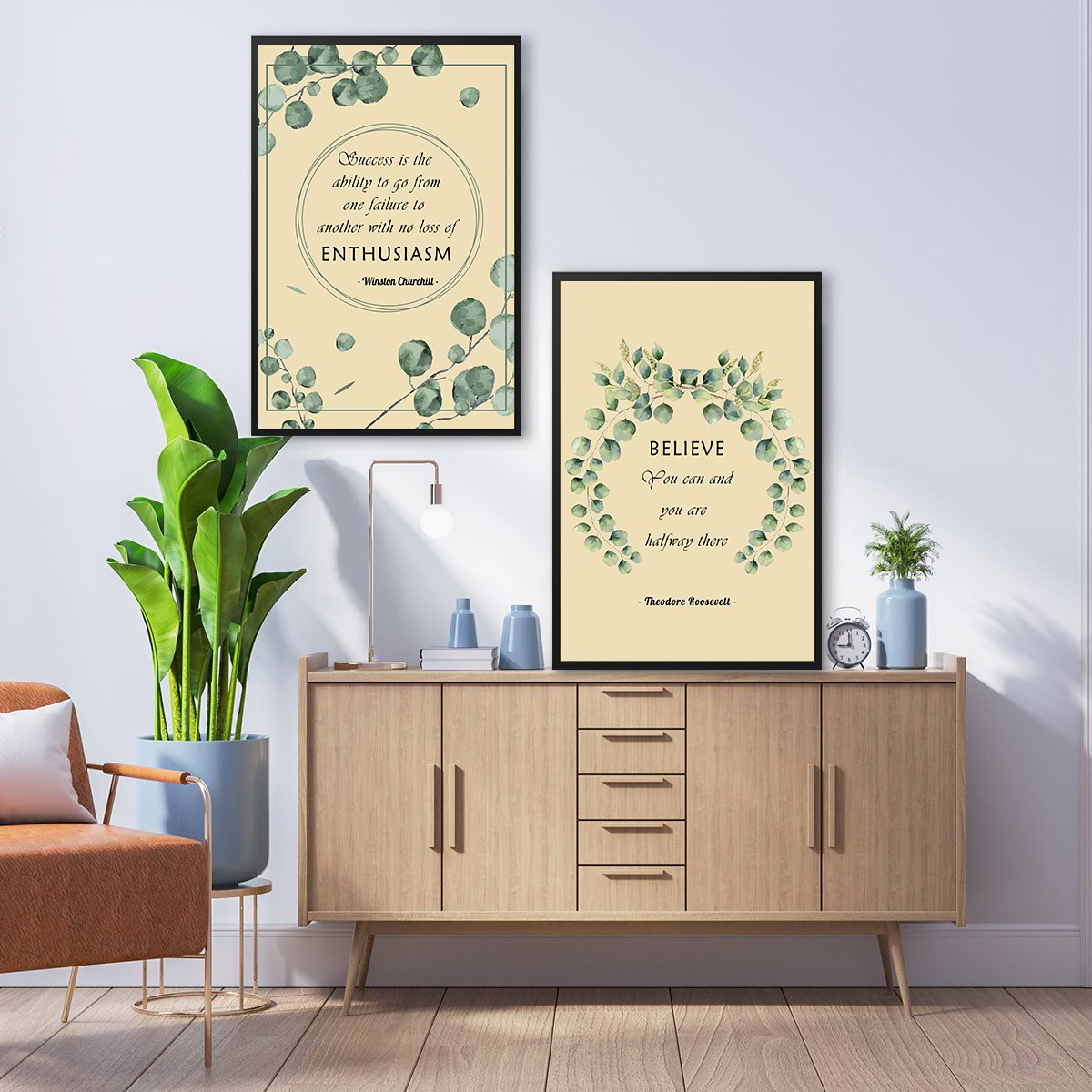 Believe Growth Mindset Motivational Quote Wall Art - Image 6