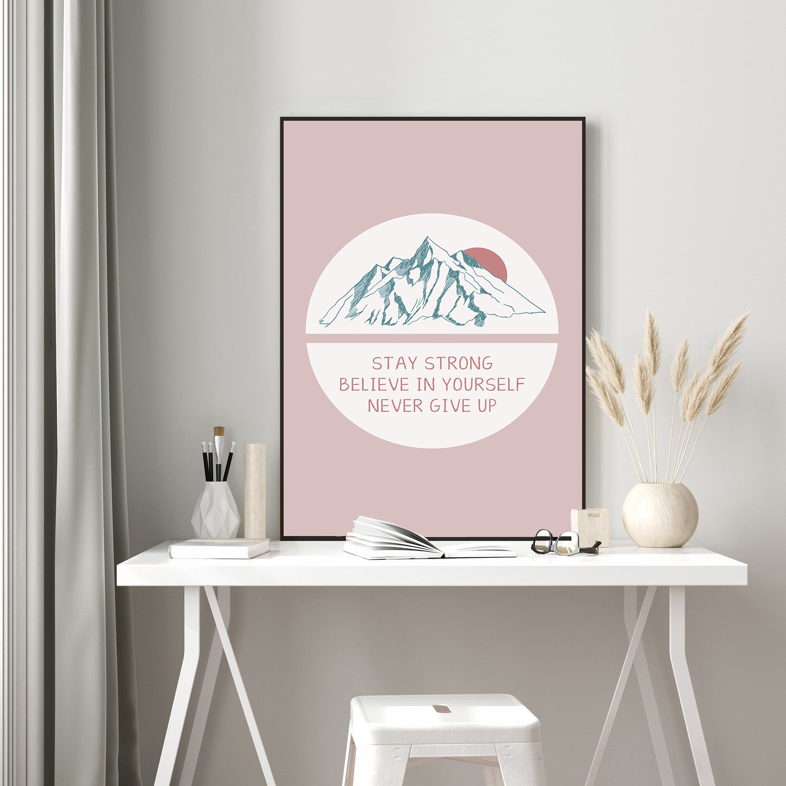 Believe in Yourself Mental Health Abstract Wall Art - Image 2