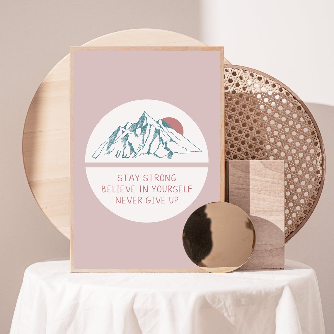 Believe in Yourself Mental Health Abstract Wall Art - Image 3