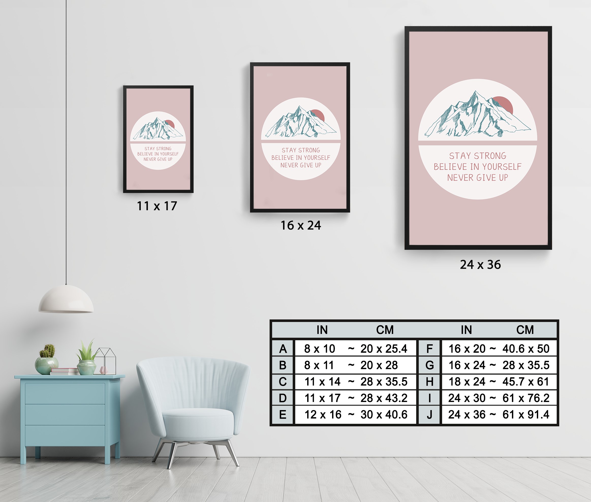 Believe in Yourself Mental Health Abstract Wall Art - Image 7