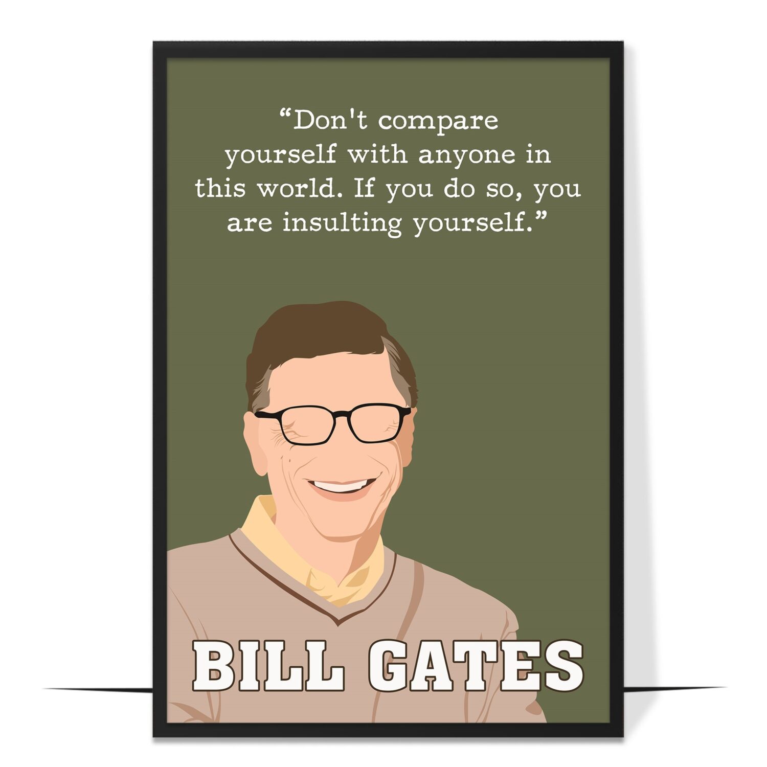 Bill Gates Businessman Hand-drawn Wall Art