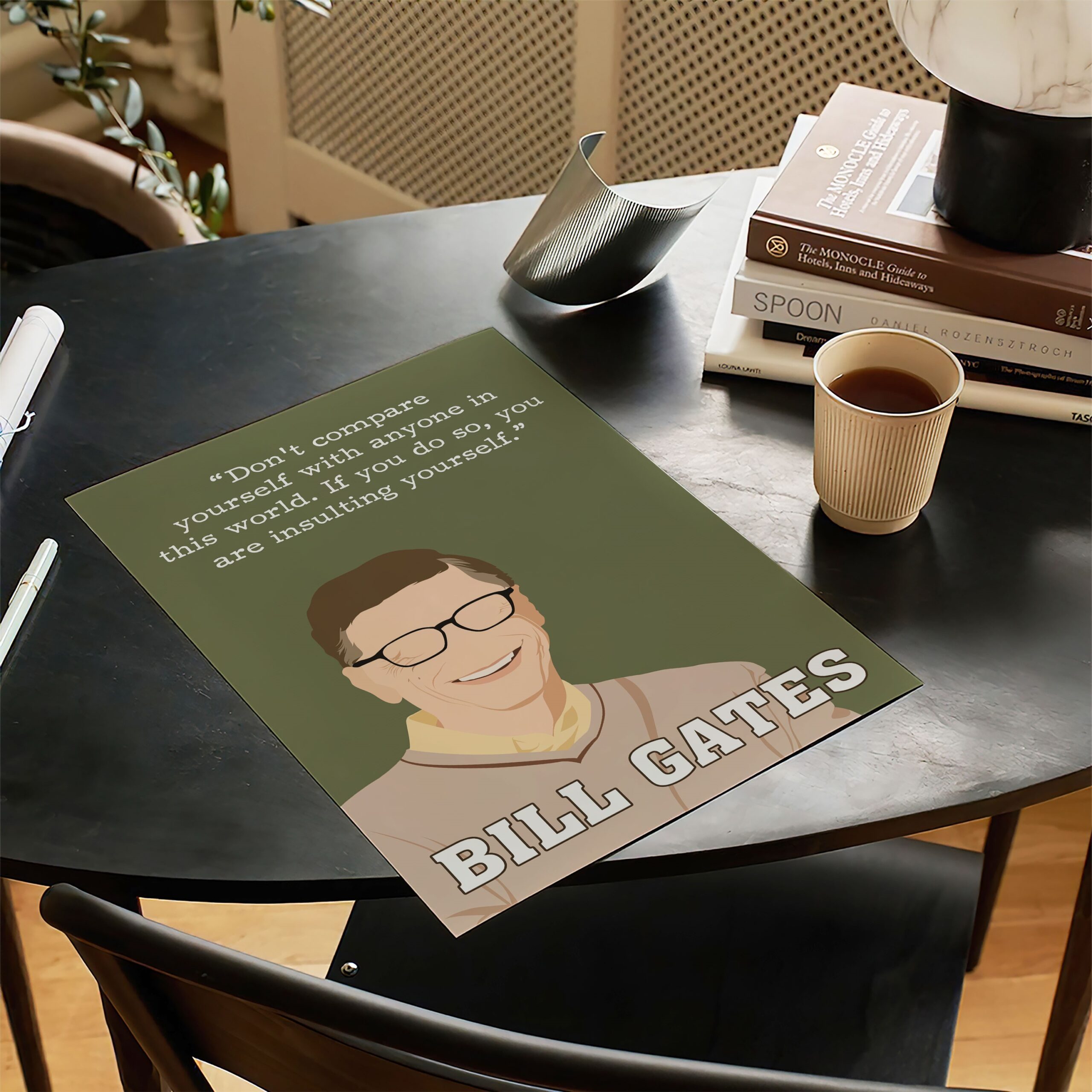 Bill Gates Businessman Motivational Quote Wall Art - Image 2