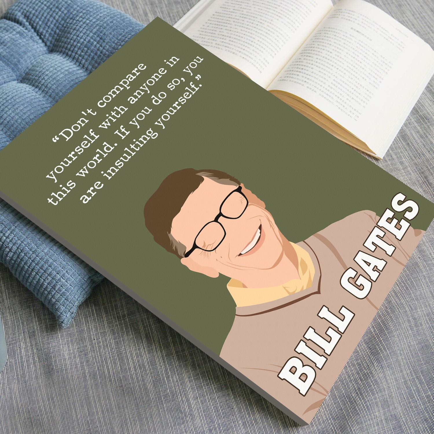 Bill Gates Businessman Motivational Quote Wall Art - Image 3