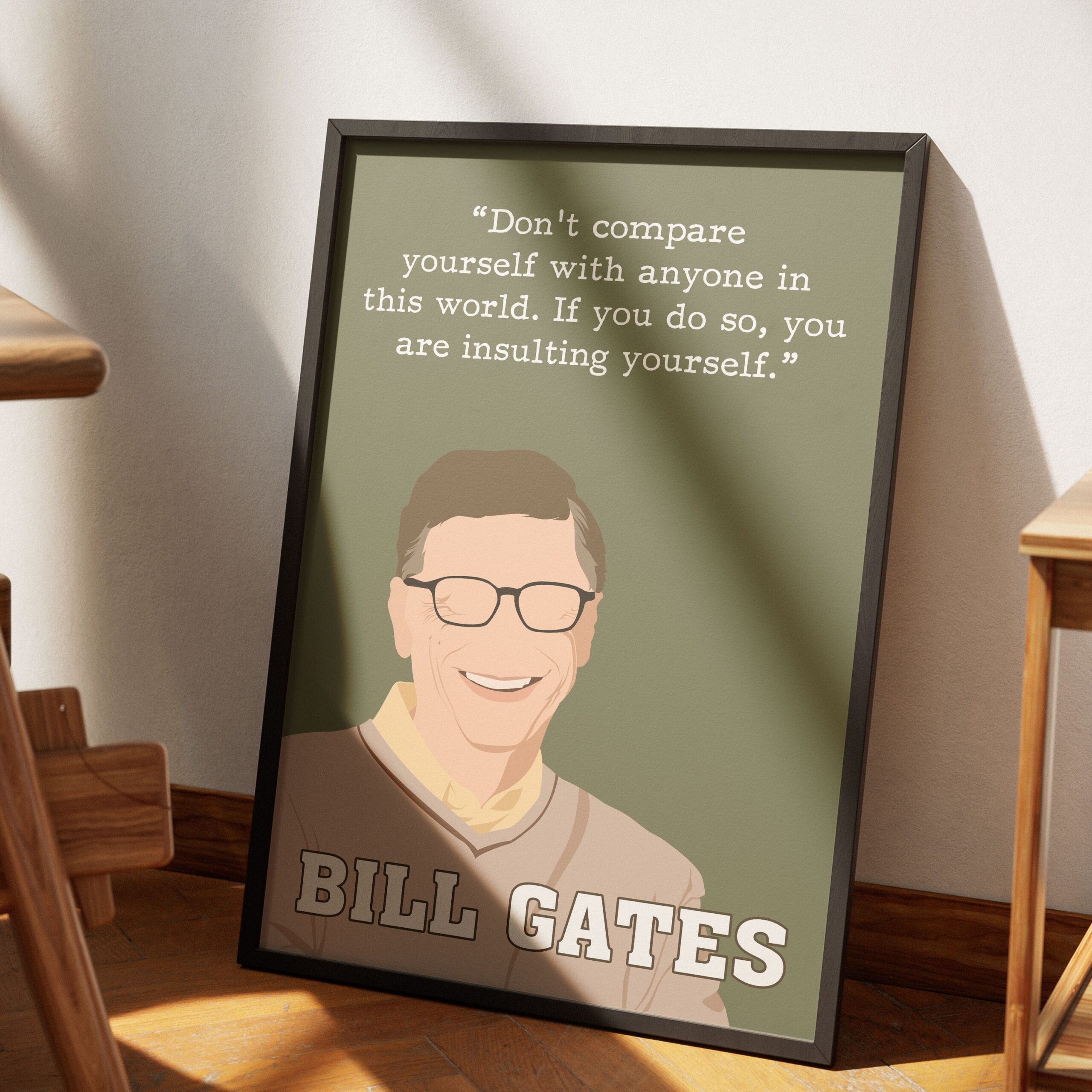 Bill Gates Businessman Motivational Quote Wall Art - Image 4