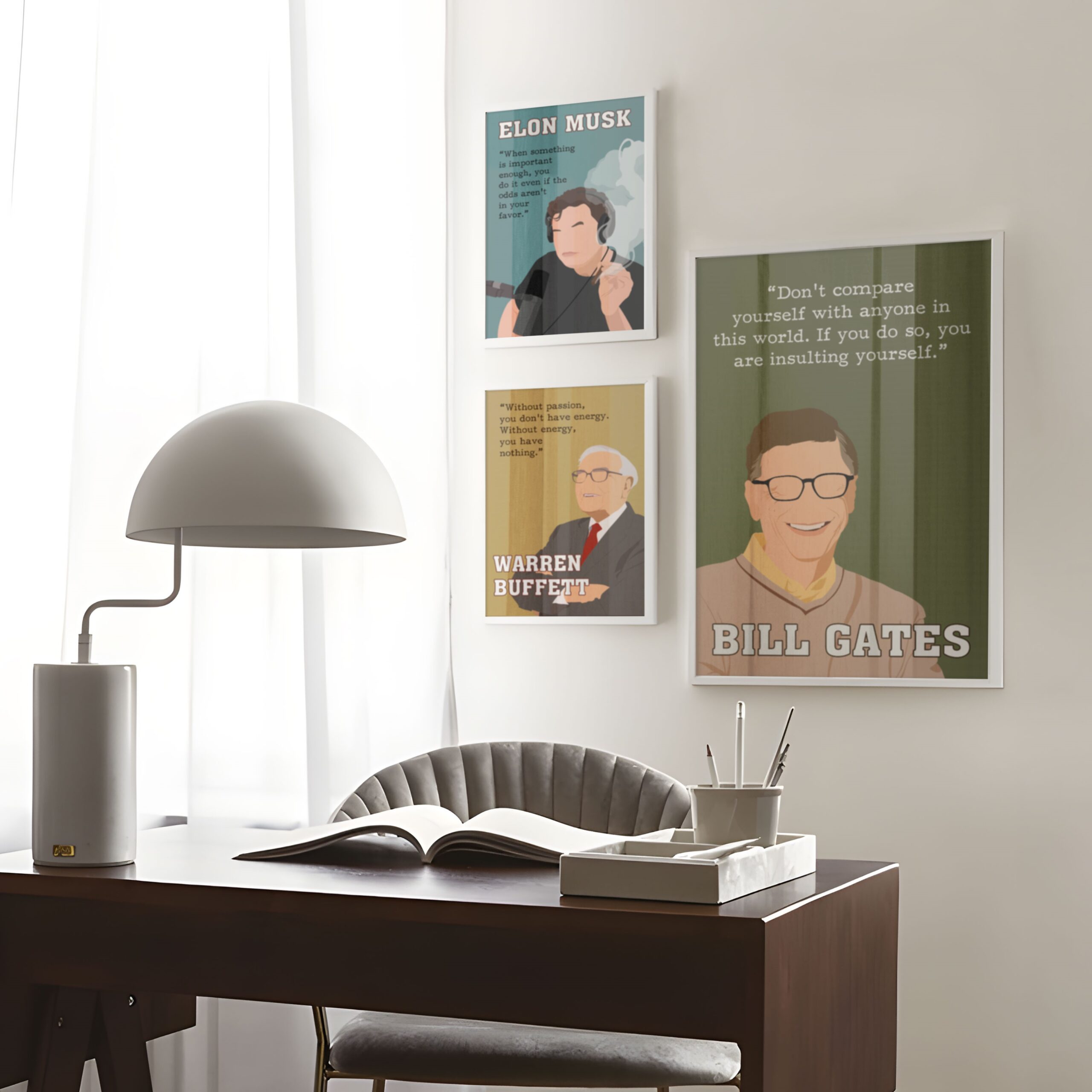 Bill Gates Businessman Motivational Quote Wall Art - Image 5