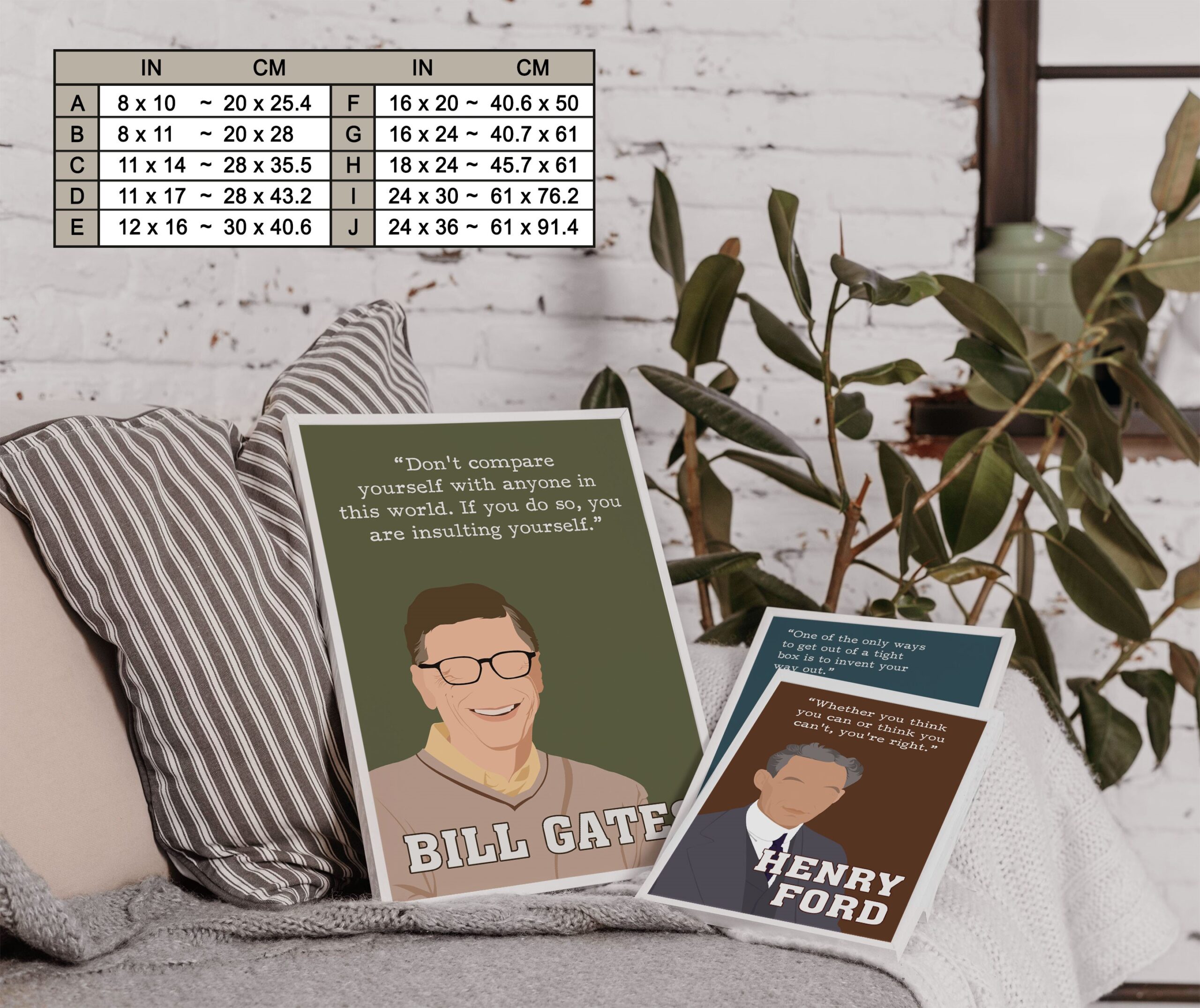 Bill Gates Businessman Motivational Quote Wall Art - Image 7