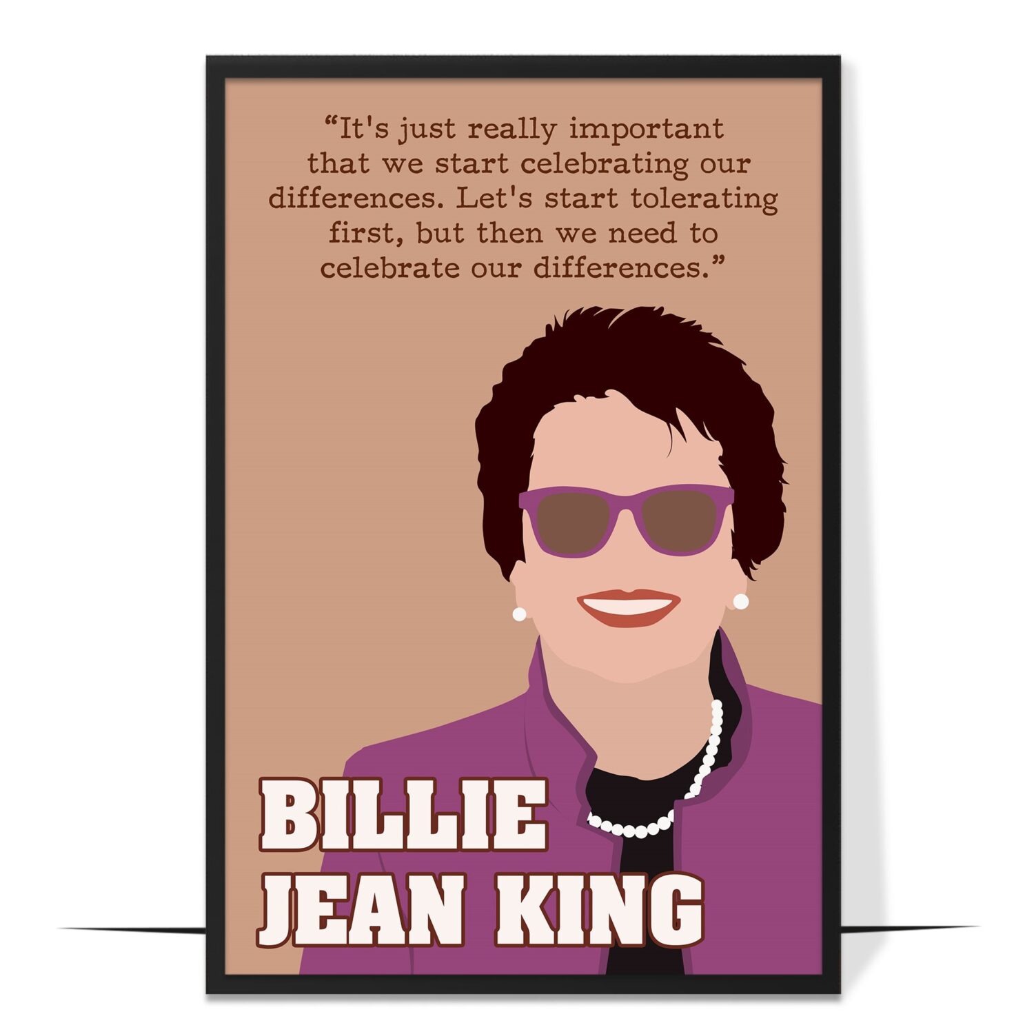 Billie Jean King Hand-drawn Wall Art
