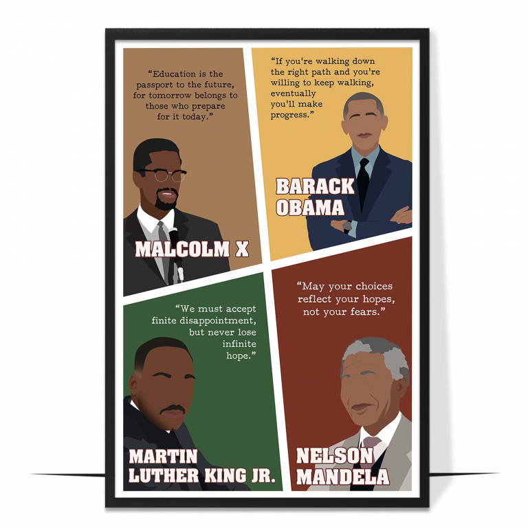 Black Activist Hand-drawn Wall Art