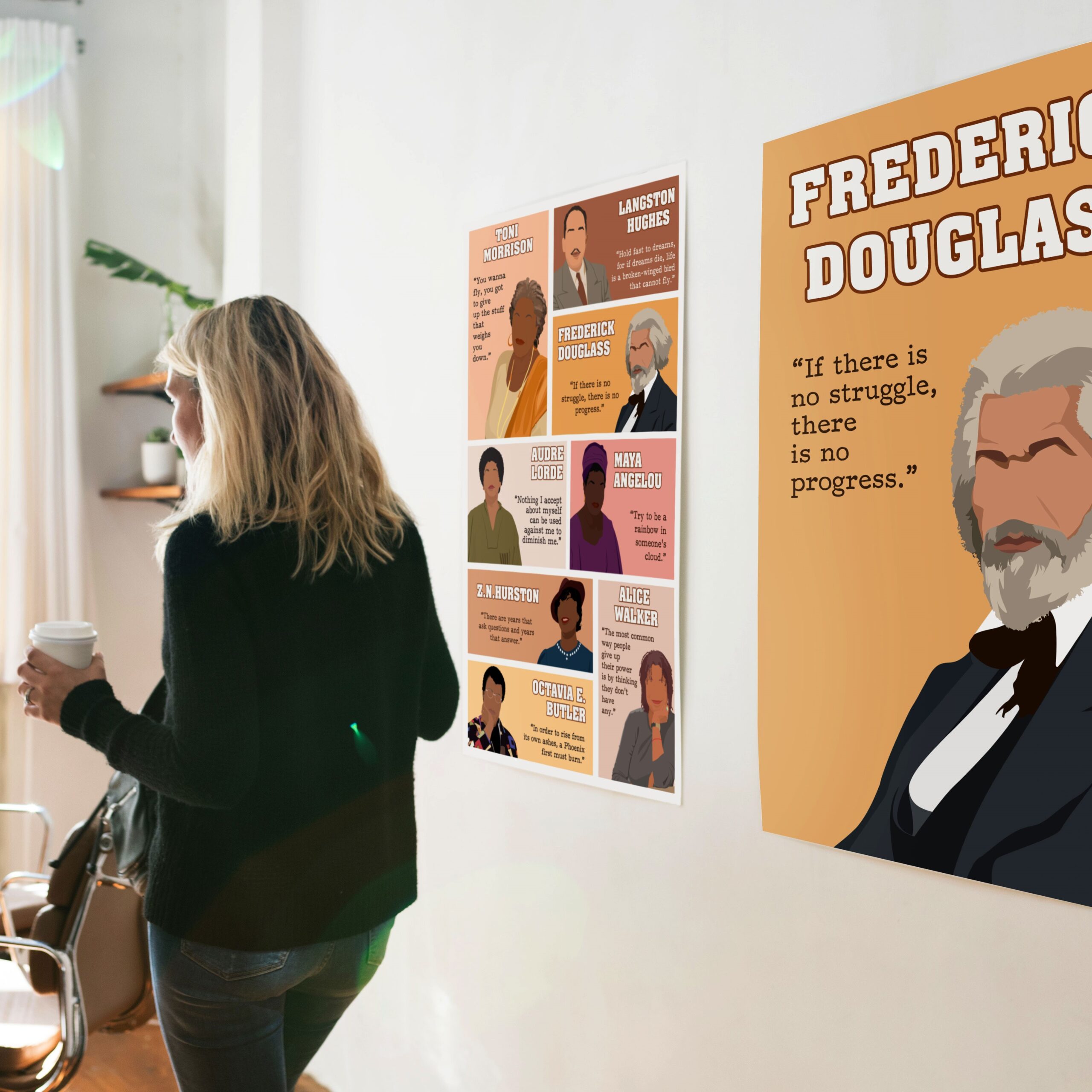 Black Author Inspirational Quote Wall Art - Image 3