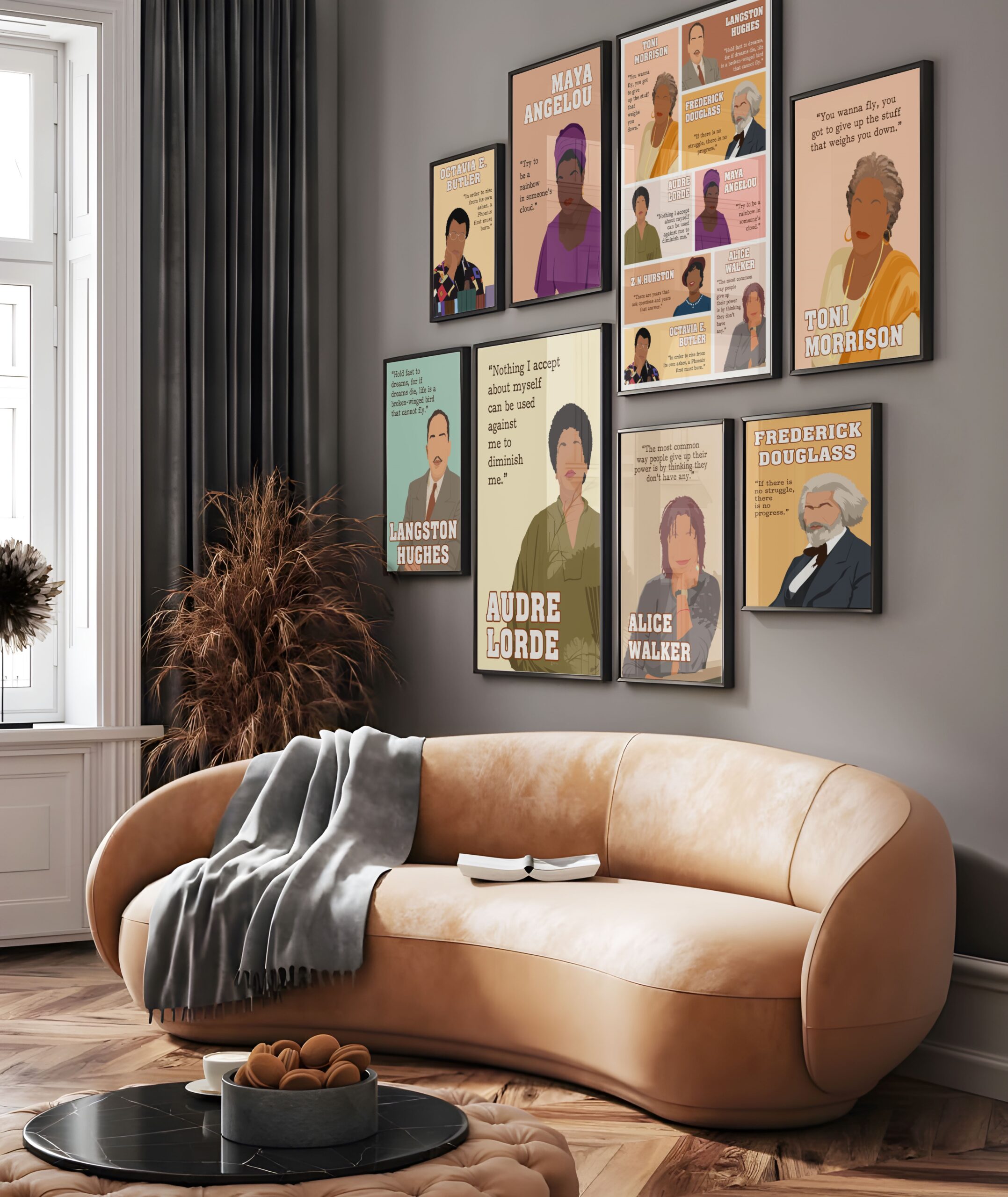 Black Author Inspirational Quote Wall Art - Image 6