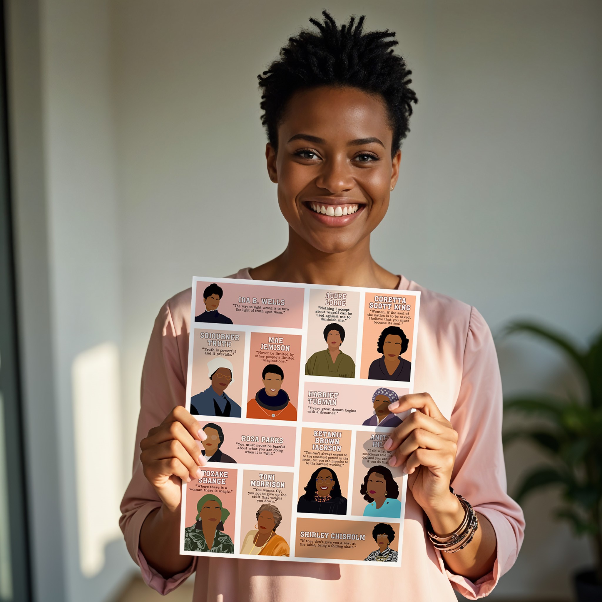 Black Empowered Women Inspirational Quote Wall Art - Image 2