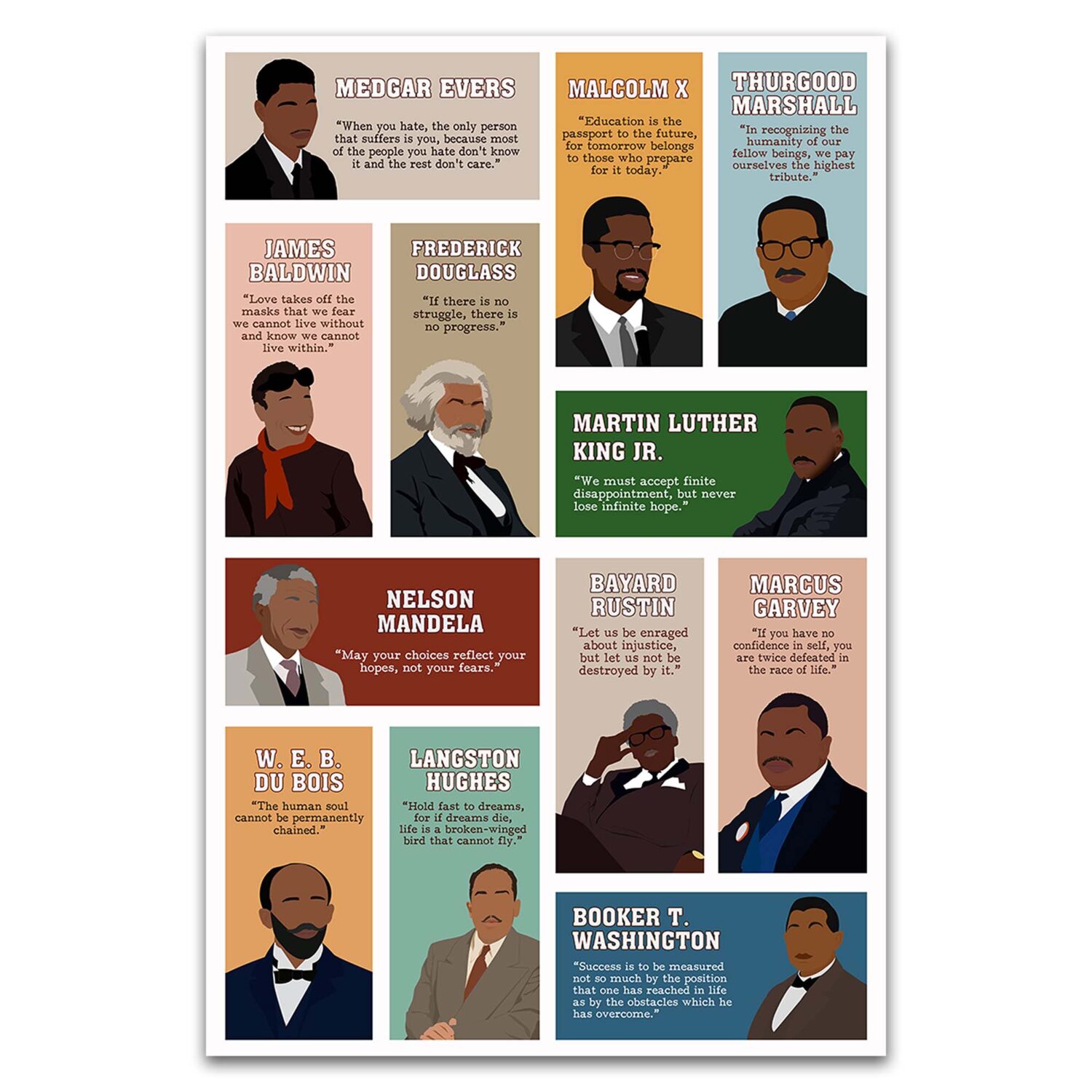 Black Men Leader Motivational Wall Art