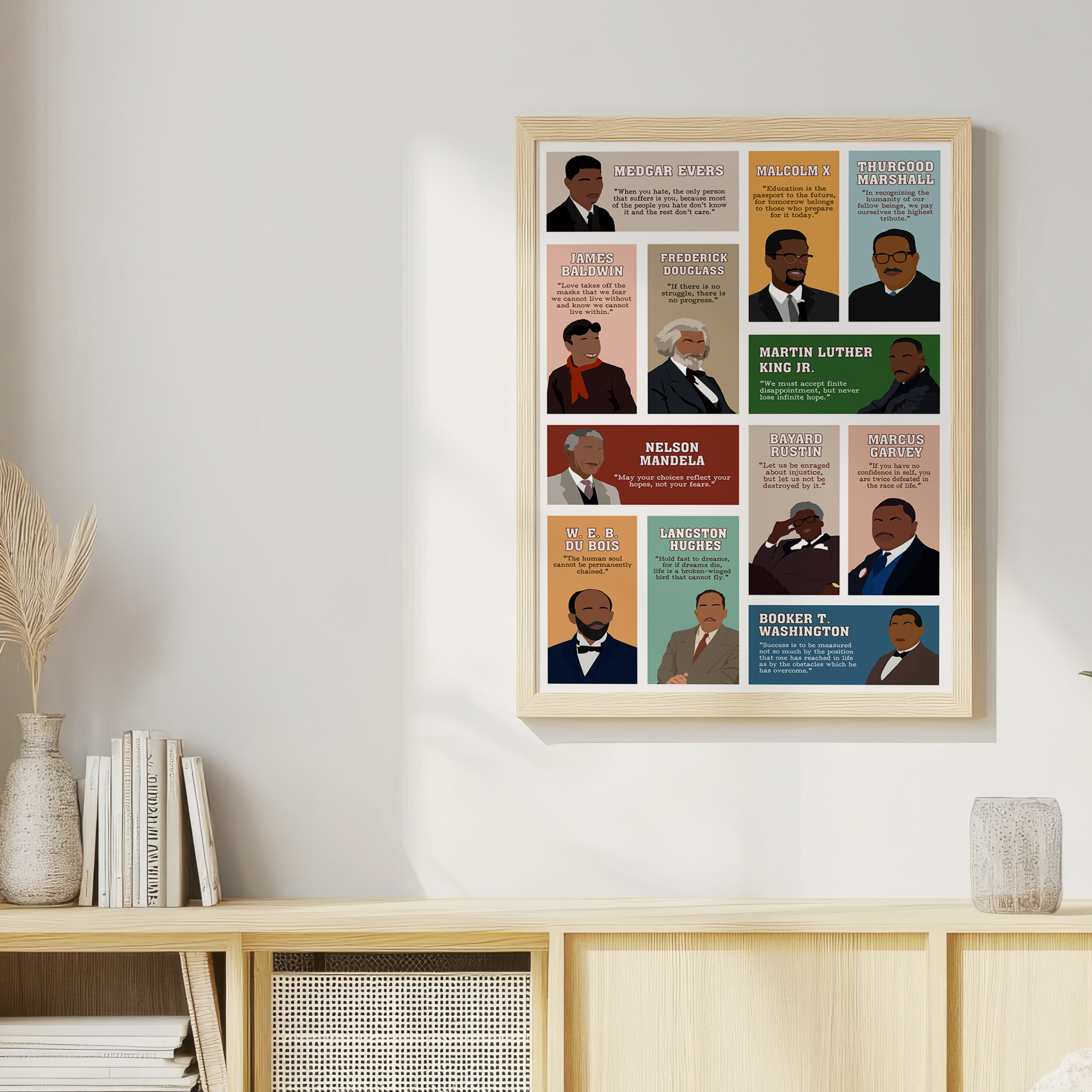 Black Men Leader Motivational Unframed 16x24in Laminated Hand-drawn Wall Art - Image 8