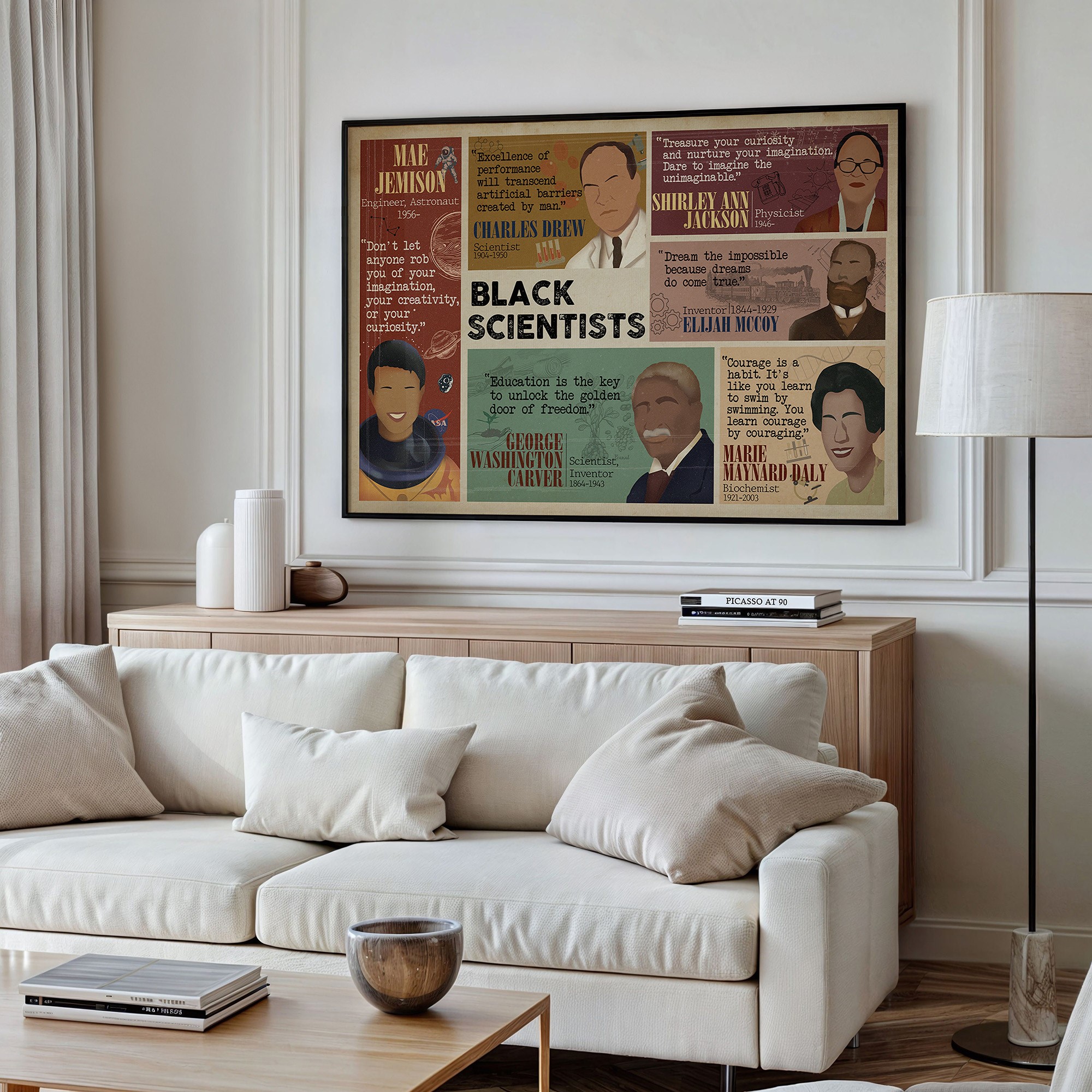 Black Scientist Inspirational Quotes Hand-drawn Wall Art - Image 7