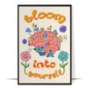 Bloom Into Yourself Colorful Wall Art