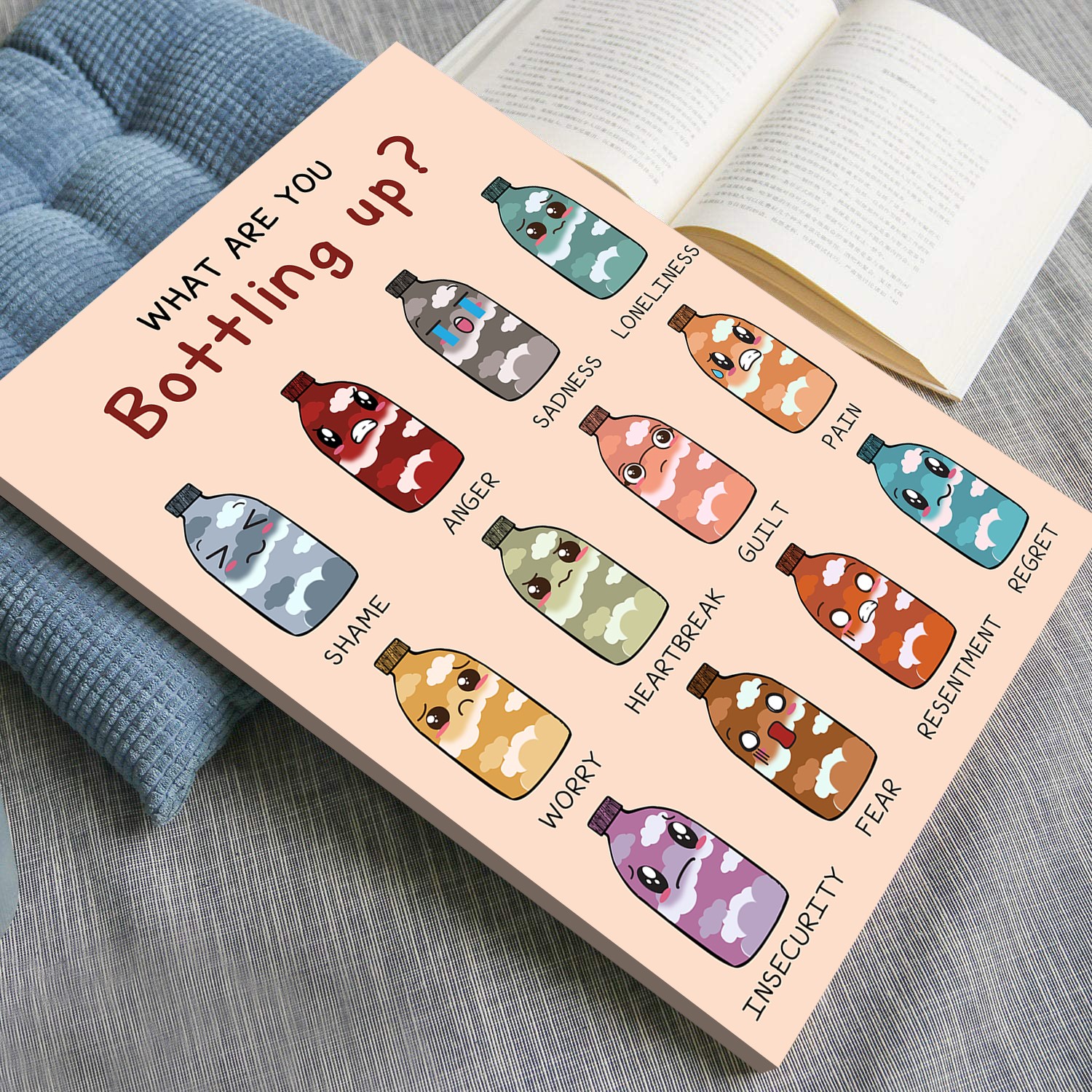 Bottling Up Feelings Boho Mental Health Printable - Image 4