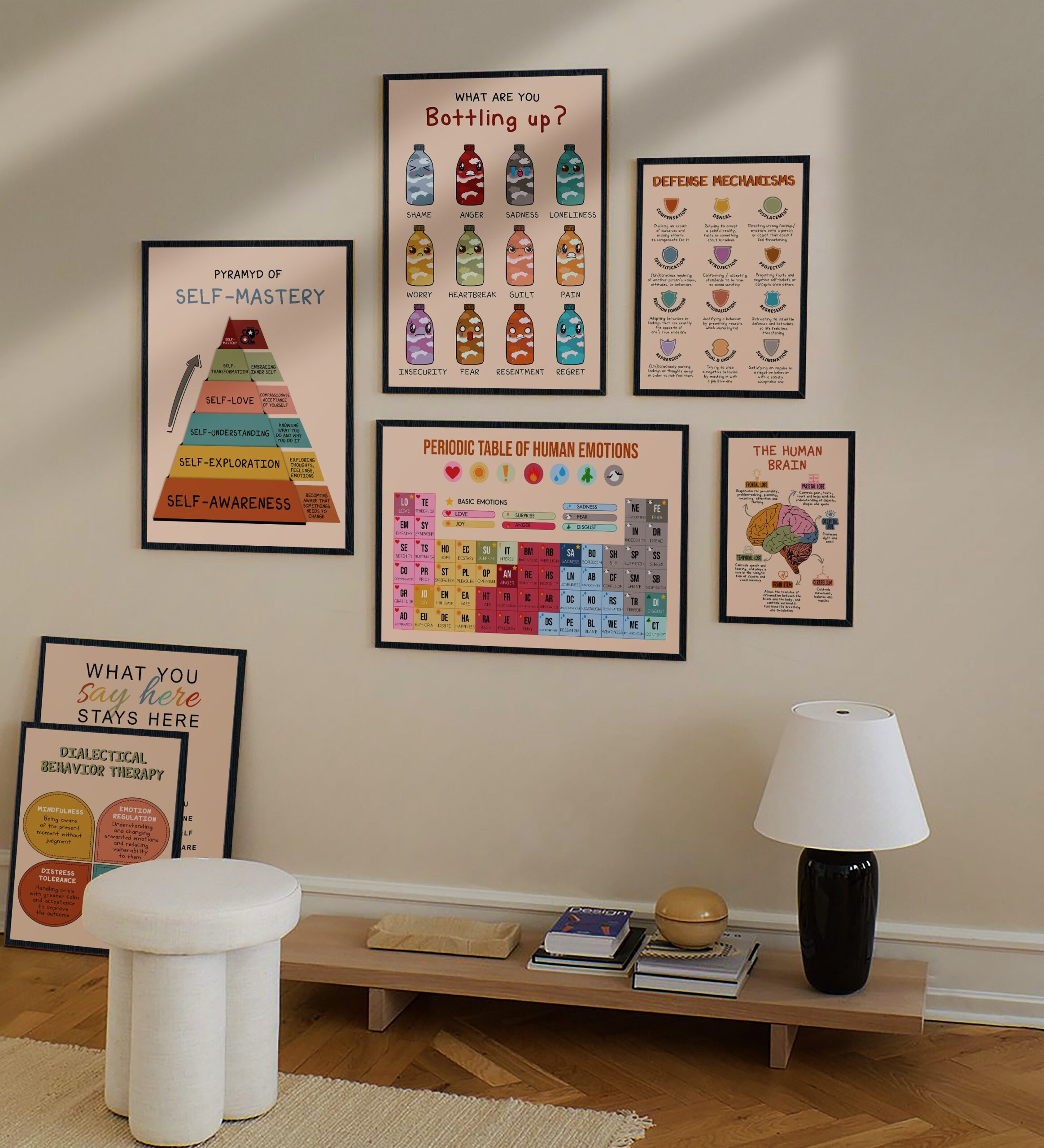 Bottling Up Feelings Boho Mental Health Printable - Image 6