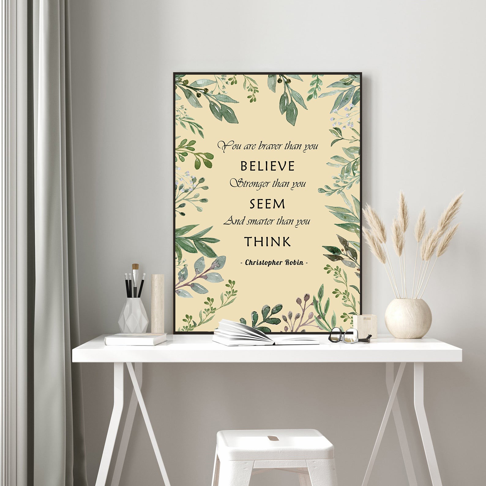 Braver Stronger Smarter Growth Mindset Quote Wall Art - Image 5