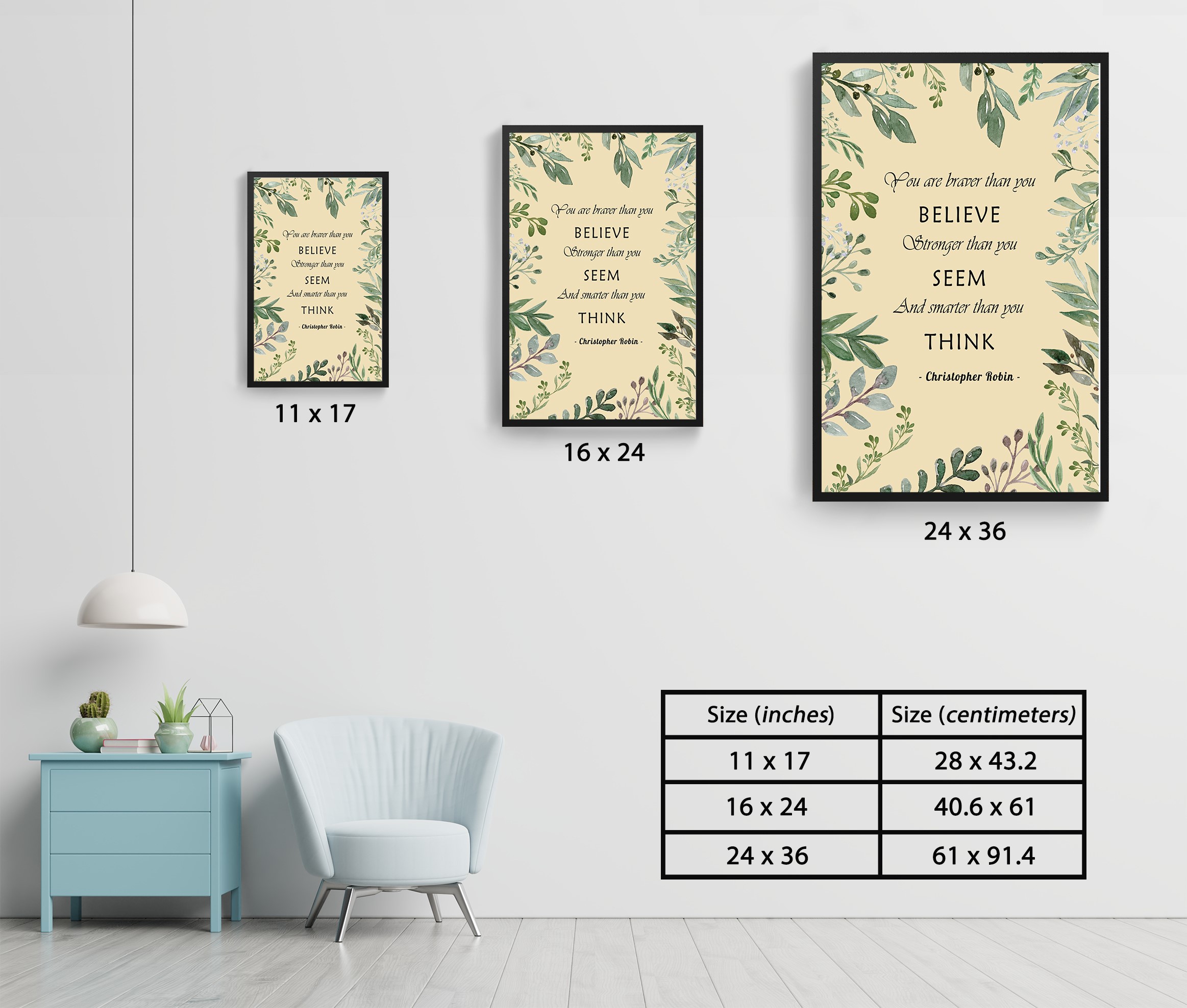 Braver Stronger Smarter Growth Mindset Quote Wall Art - Image 7