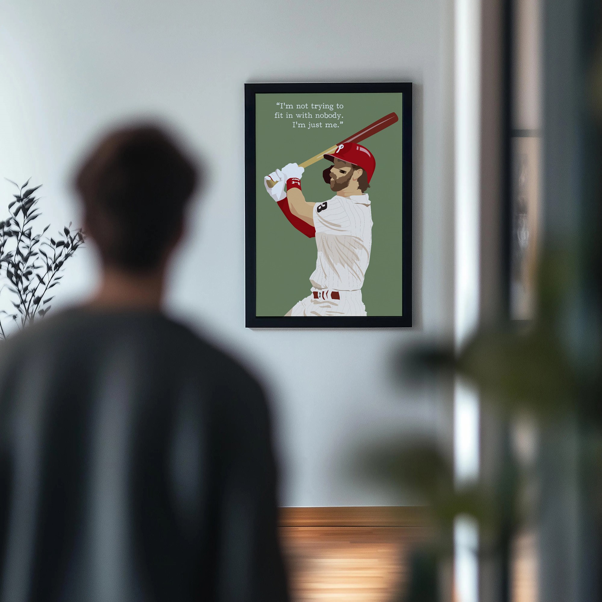 Bryce Harper Baseball Motivational Quote Wall Art - Image 4