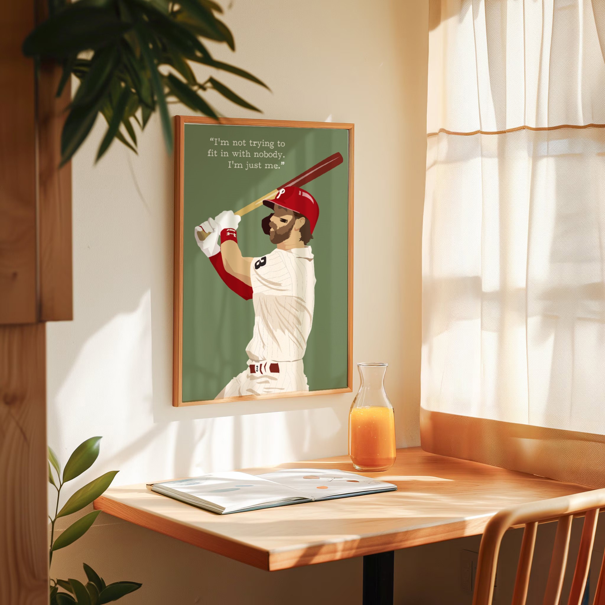 Bryce Harper Baseball Motivational Quote Wall Art - Image 5