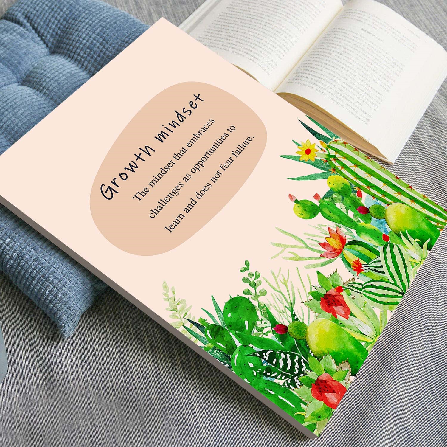 Cactus Growth Mindset Mental Health Quote Wall Art - Image 4