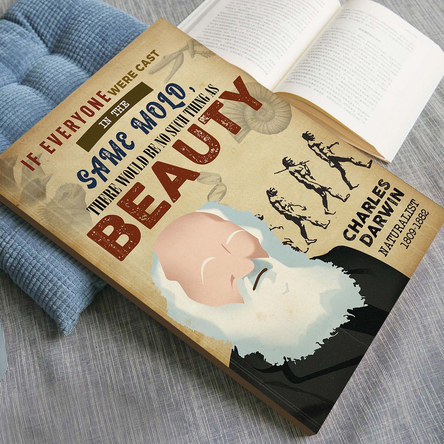 Charles Darwin Inspirational Quote Hand-drawn Wall Art - Image 4