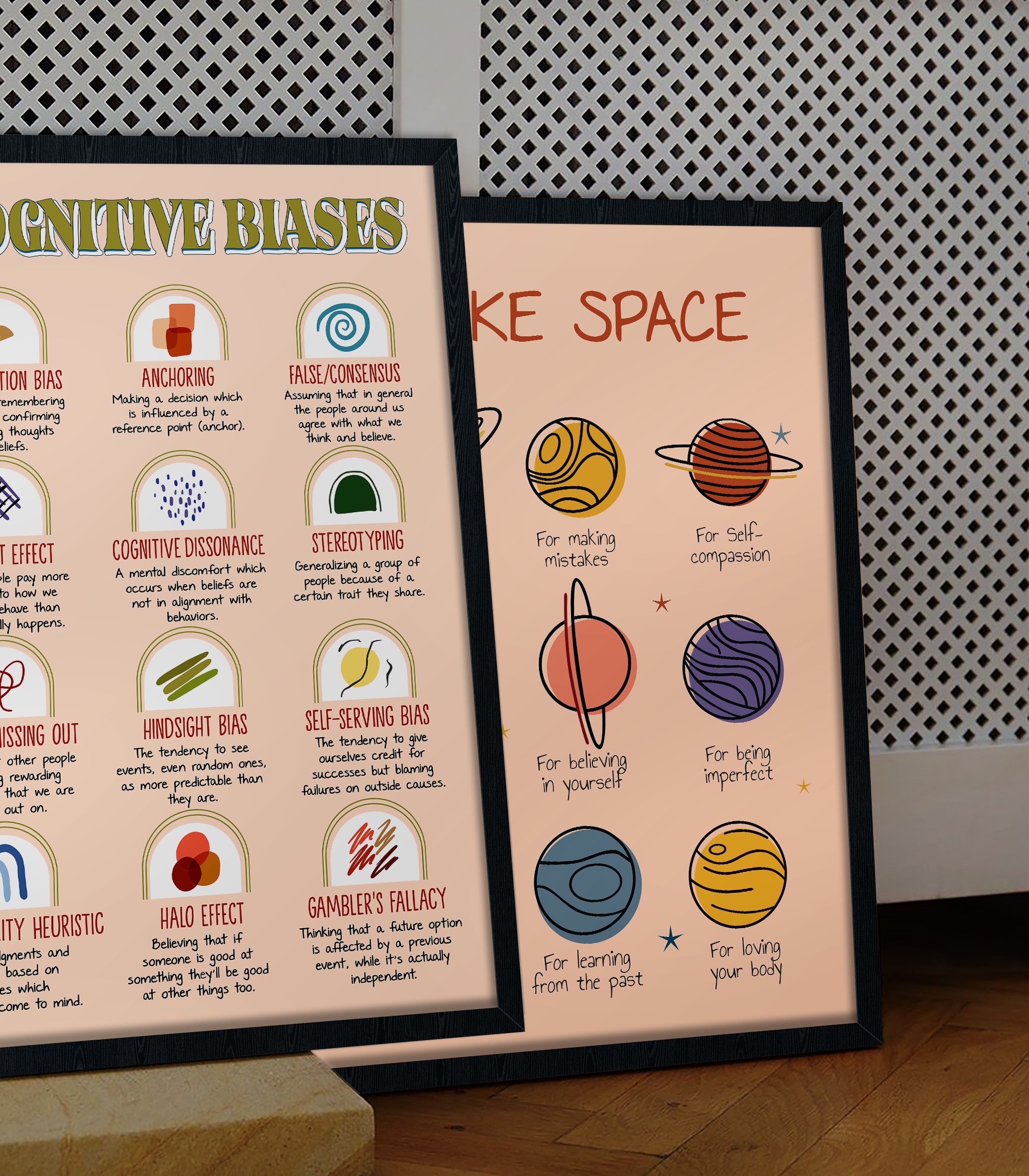 Cognitive Biases Boho Mental Health Printable - Image 3