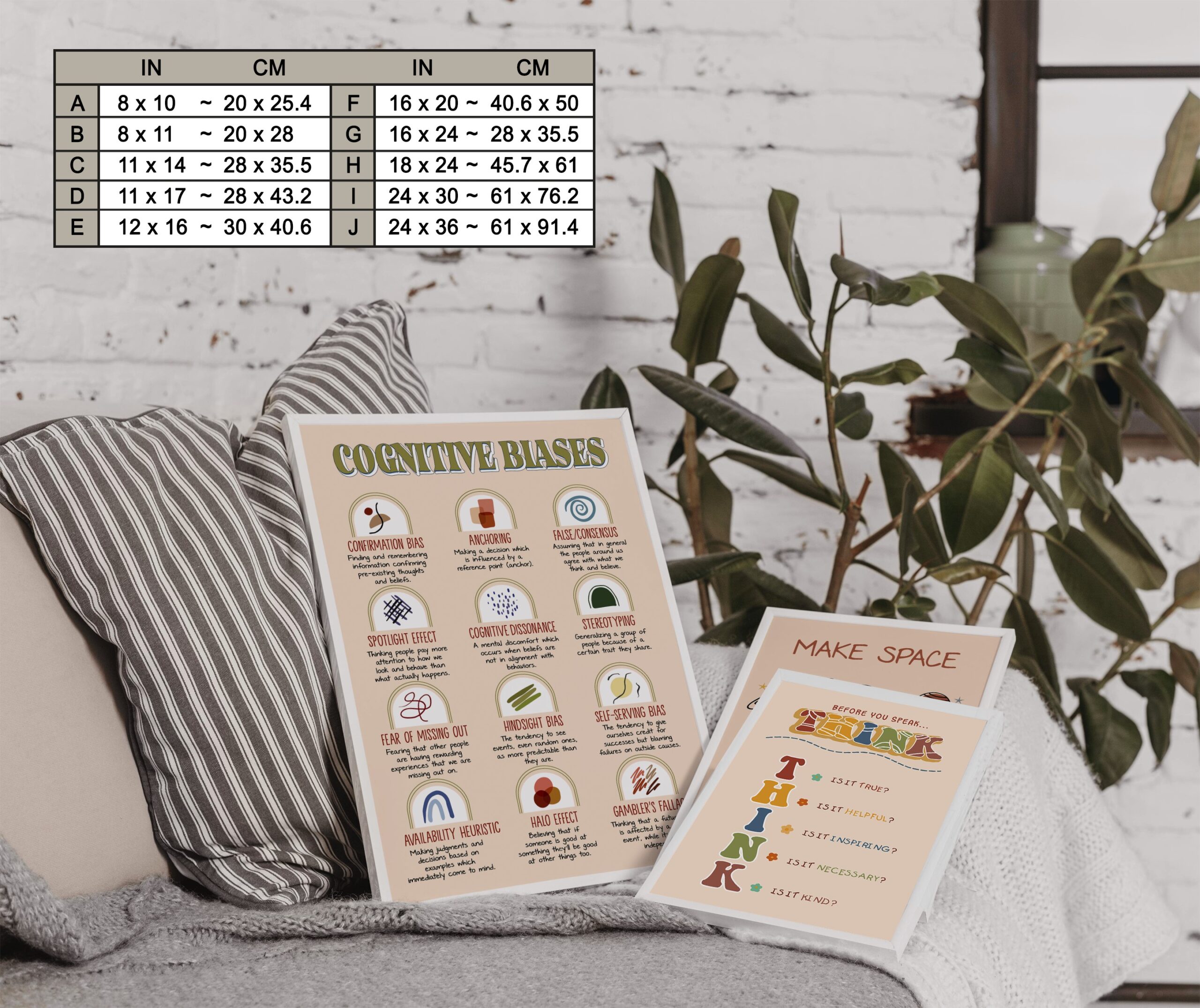 Cognitive Biases Boho Mental Health Printable - Image 7