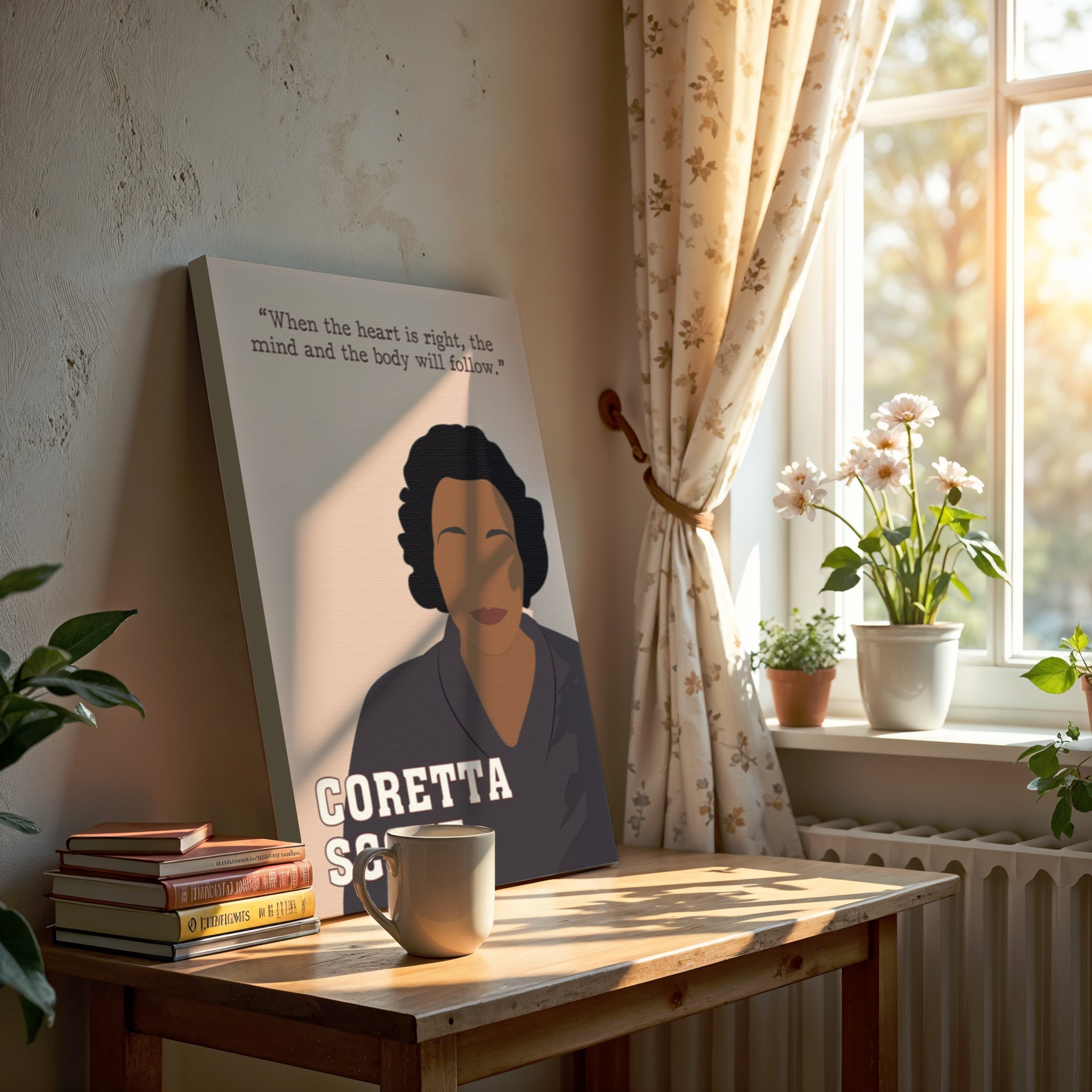 Coretta Scott King Black Inspirational Quote Wall Art - Image 3