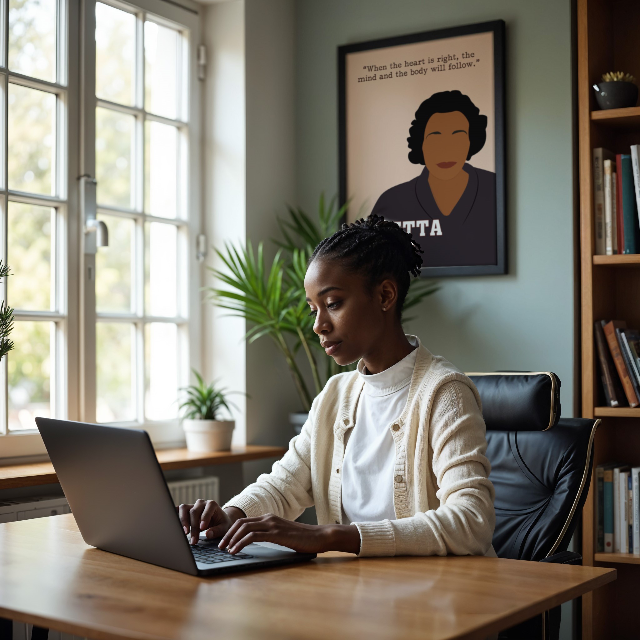 Coretta Scott King Black Inspirational Quote Wall Art - Image 4