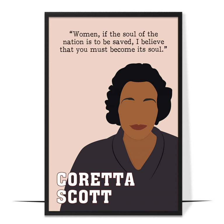 Coretta Scott King Hand-drawn Wall Art