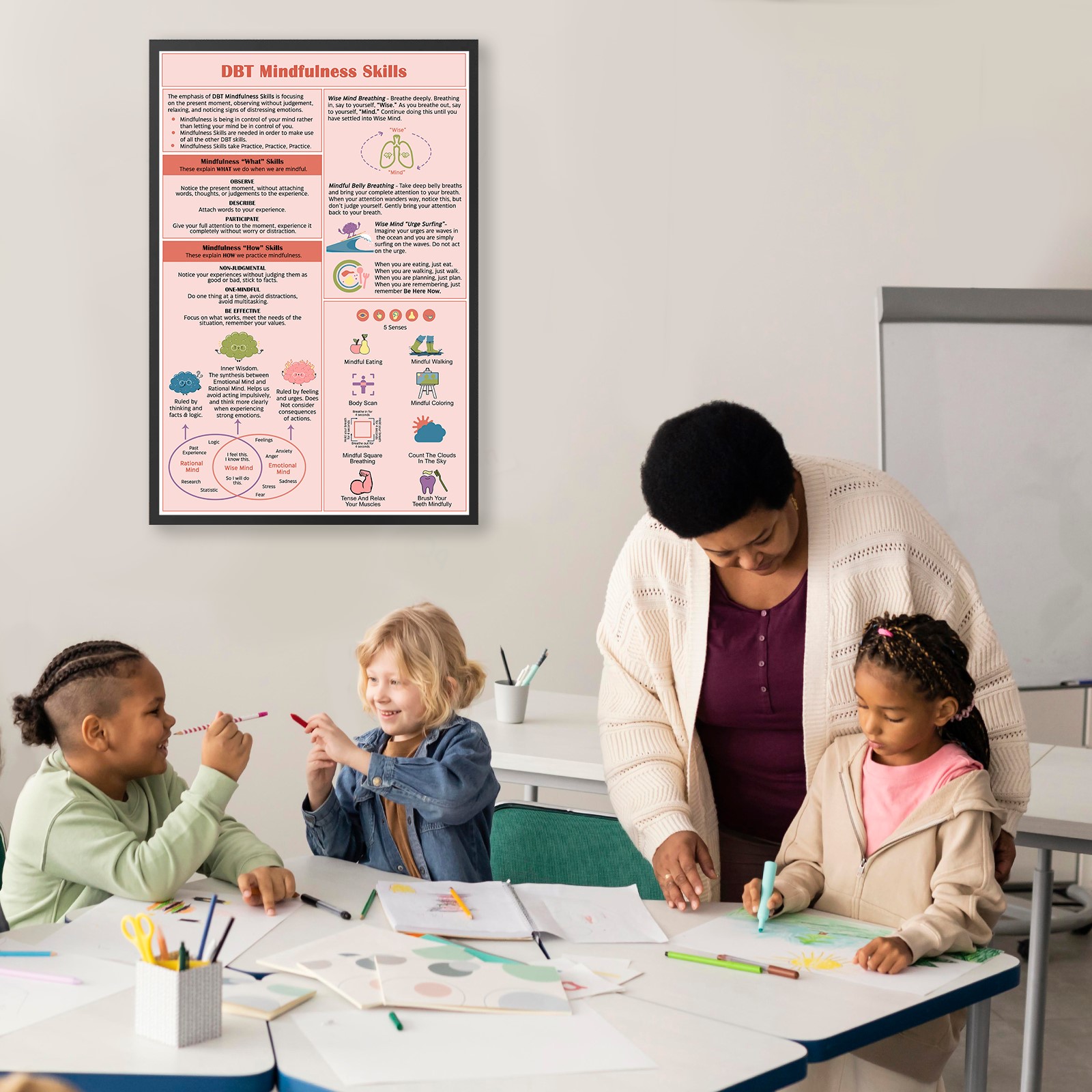 DBT Mindfulness Skills Mental Health Printable - Image 2