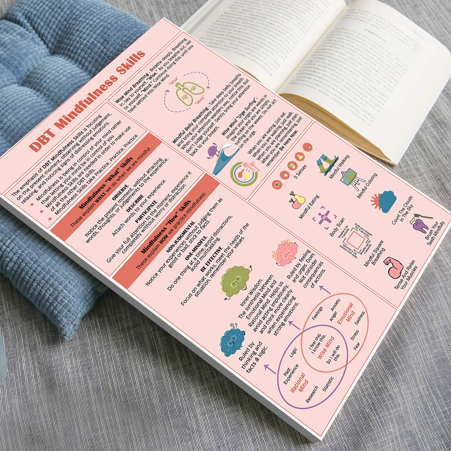 DBT Mindfulness Skills Mental Health Printable - Image 5