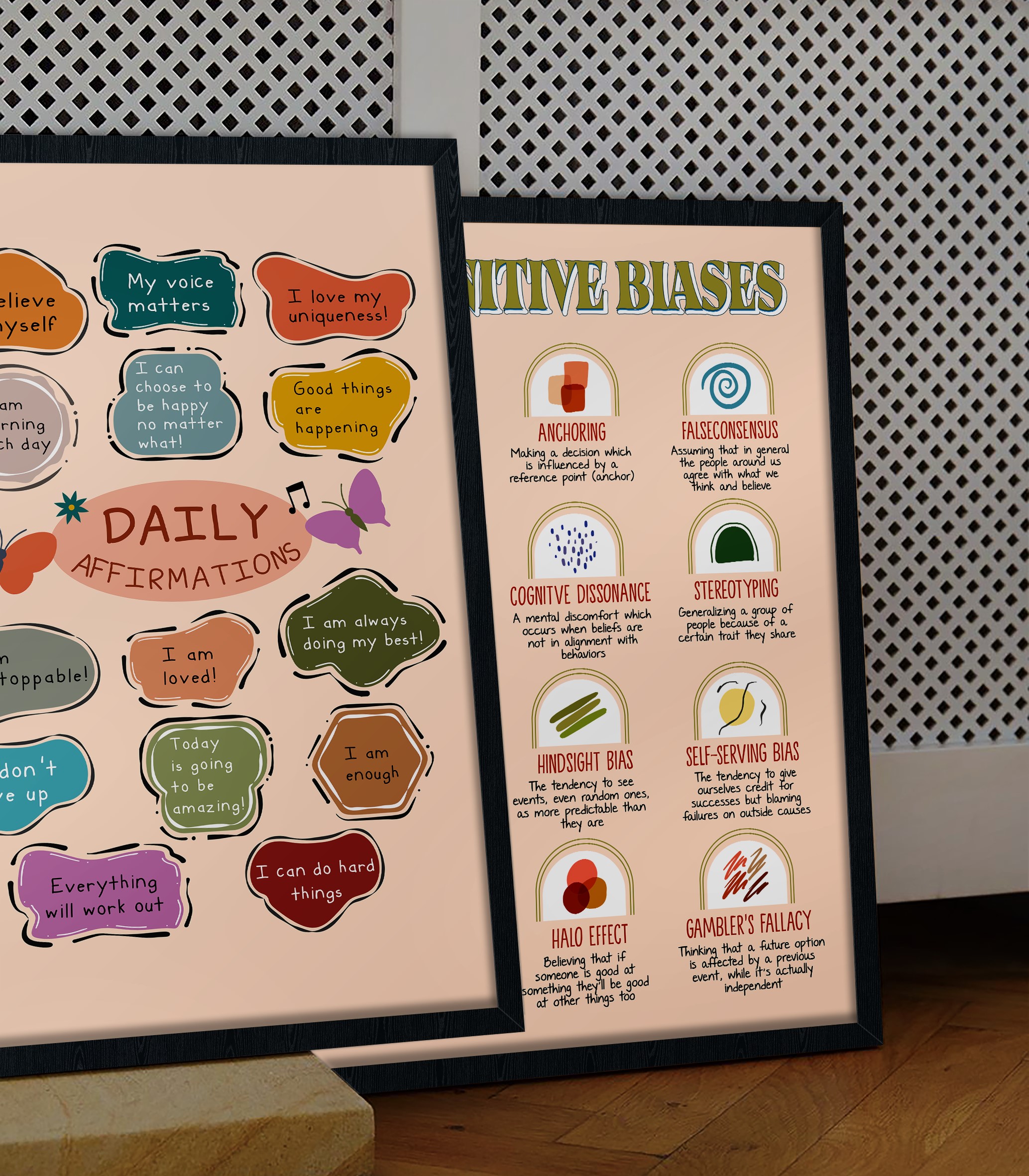 Daily Affirmations Boho Mental Health Wall Art - Image 3