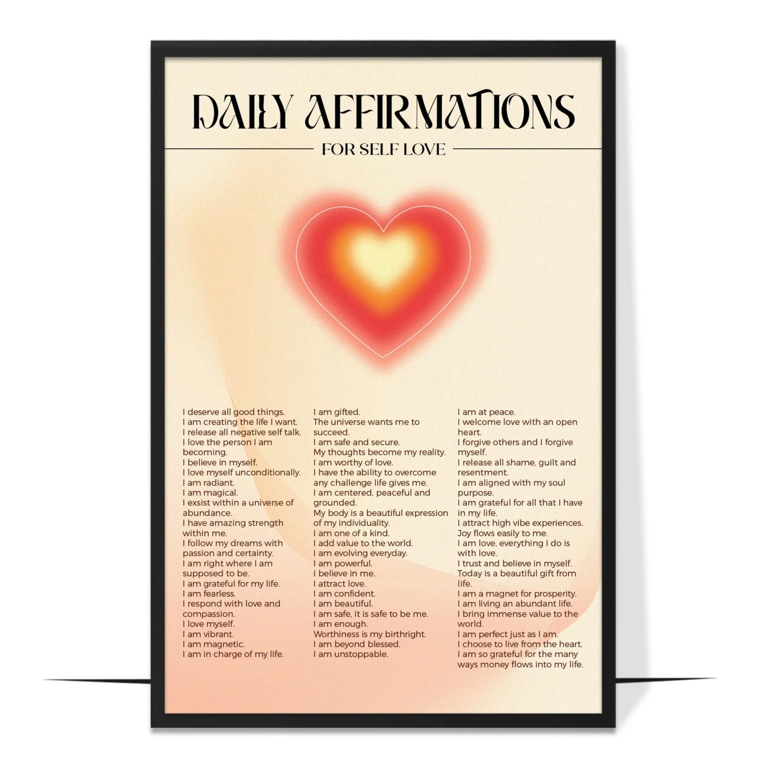 Daily Affirmations Aura Wall Art