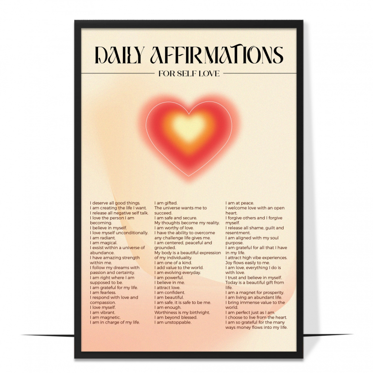 Daily Affirmations Aura Wall Art