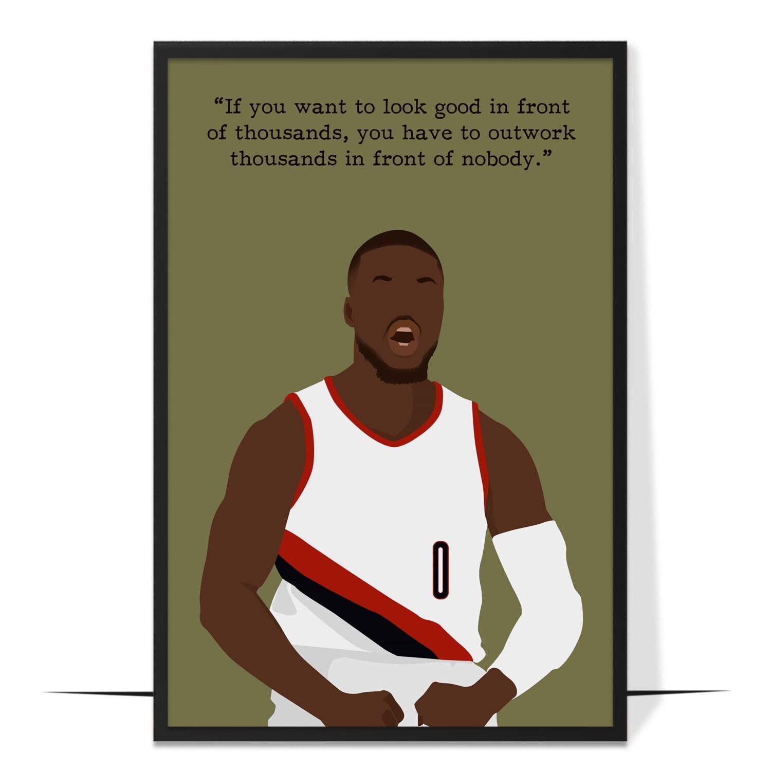 Damian Lillard Hand-drawn Basketball Wall Art