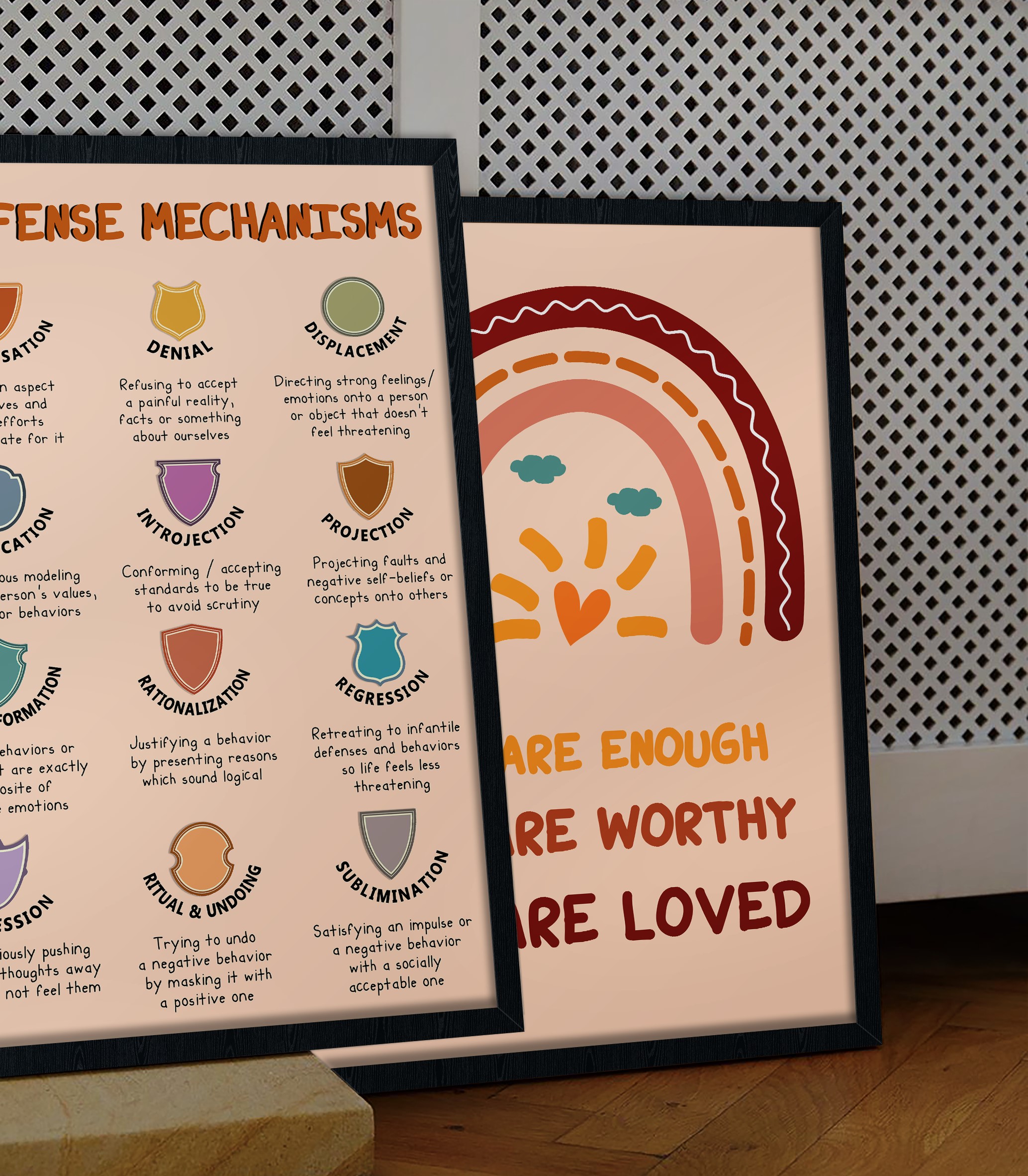 Defense Mechanisms Boho Mental Health Printable - Image 3