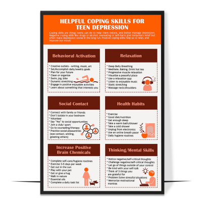 Depression Coping Skills Printable for Teens