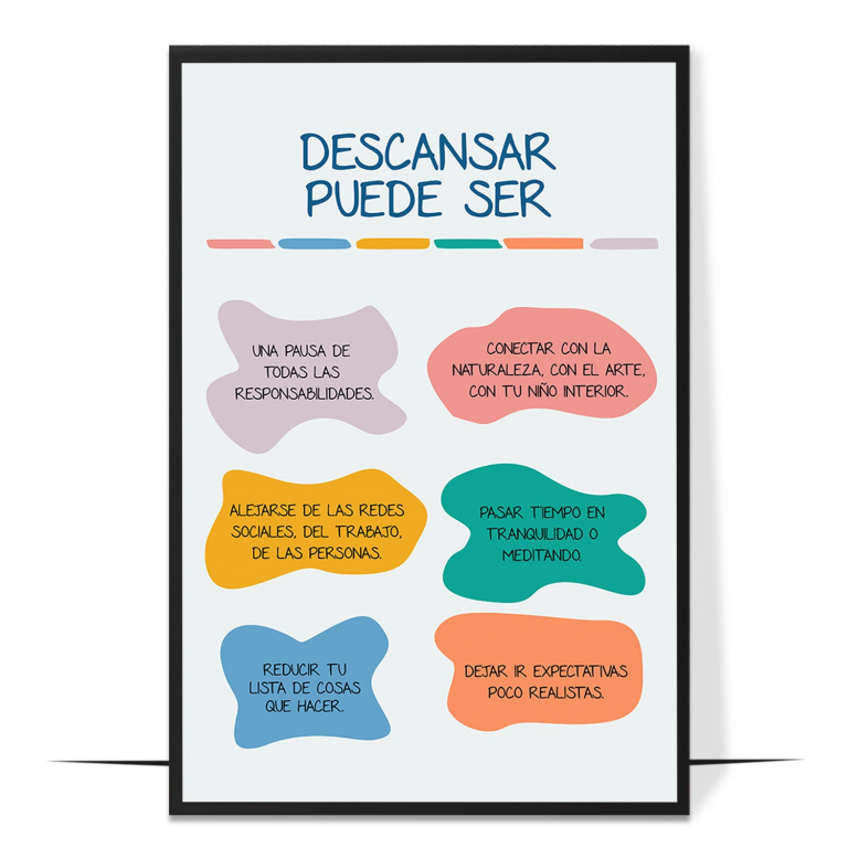 Descansar Puede Ser — A gentle message in Spanish that rest can be productiv